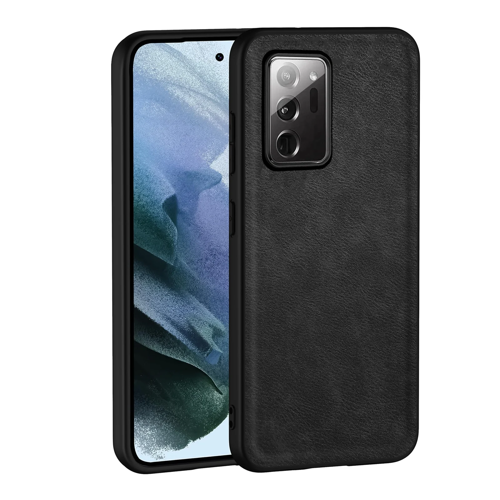 Dl3 Mobilak Case for Samsung Galaxy Note 20 Leather Case,Anti-Drop, Anti-Shock, Non-Slip Texture,Simple Cell Phong Cover (Blue)