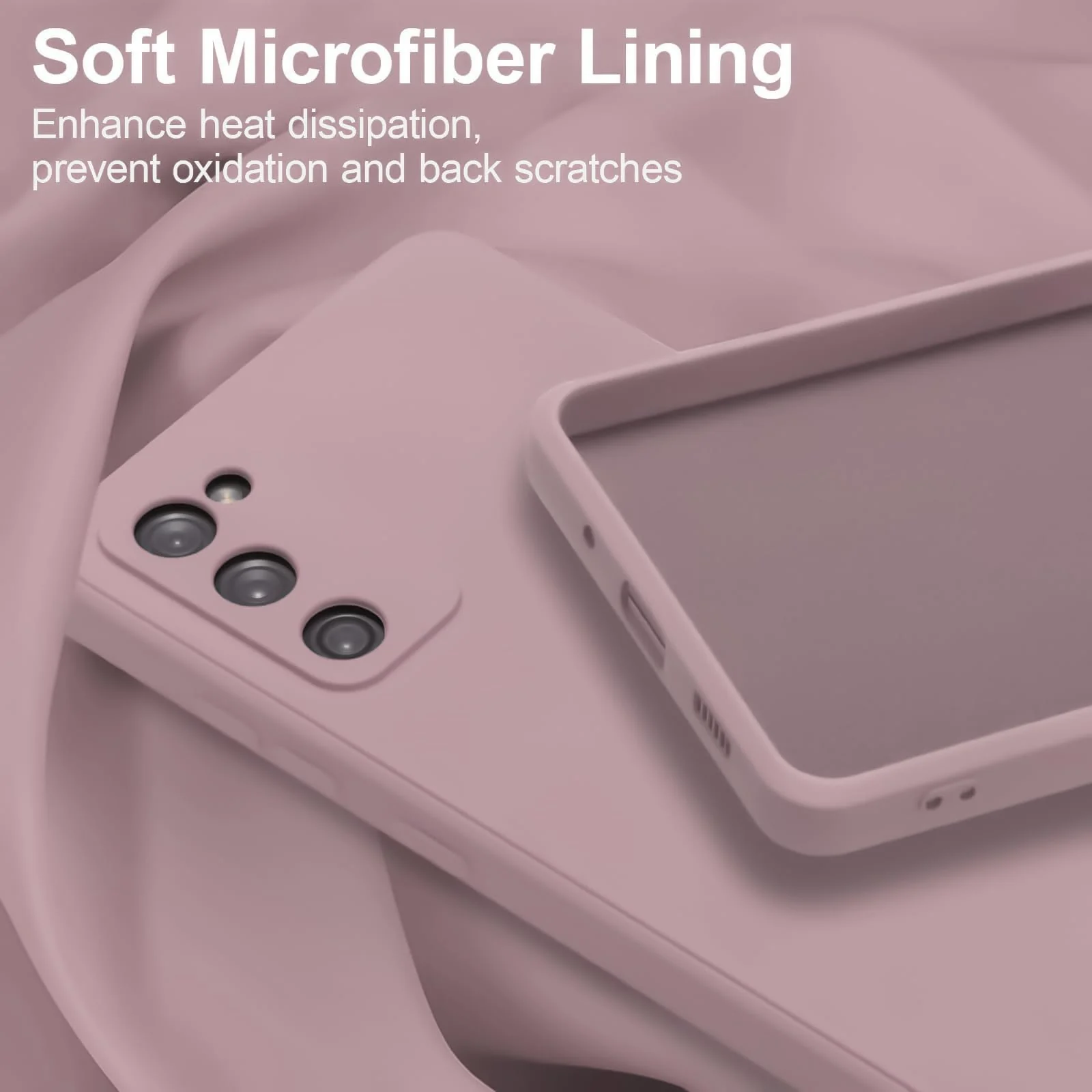 DL3 Mobilak Liquid Silicone Case for Samsung Galaxy S20 FE, Not compatible with MagSafe, Supports wireless charging, Camera protection - Cashmere