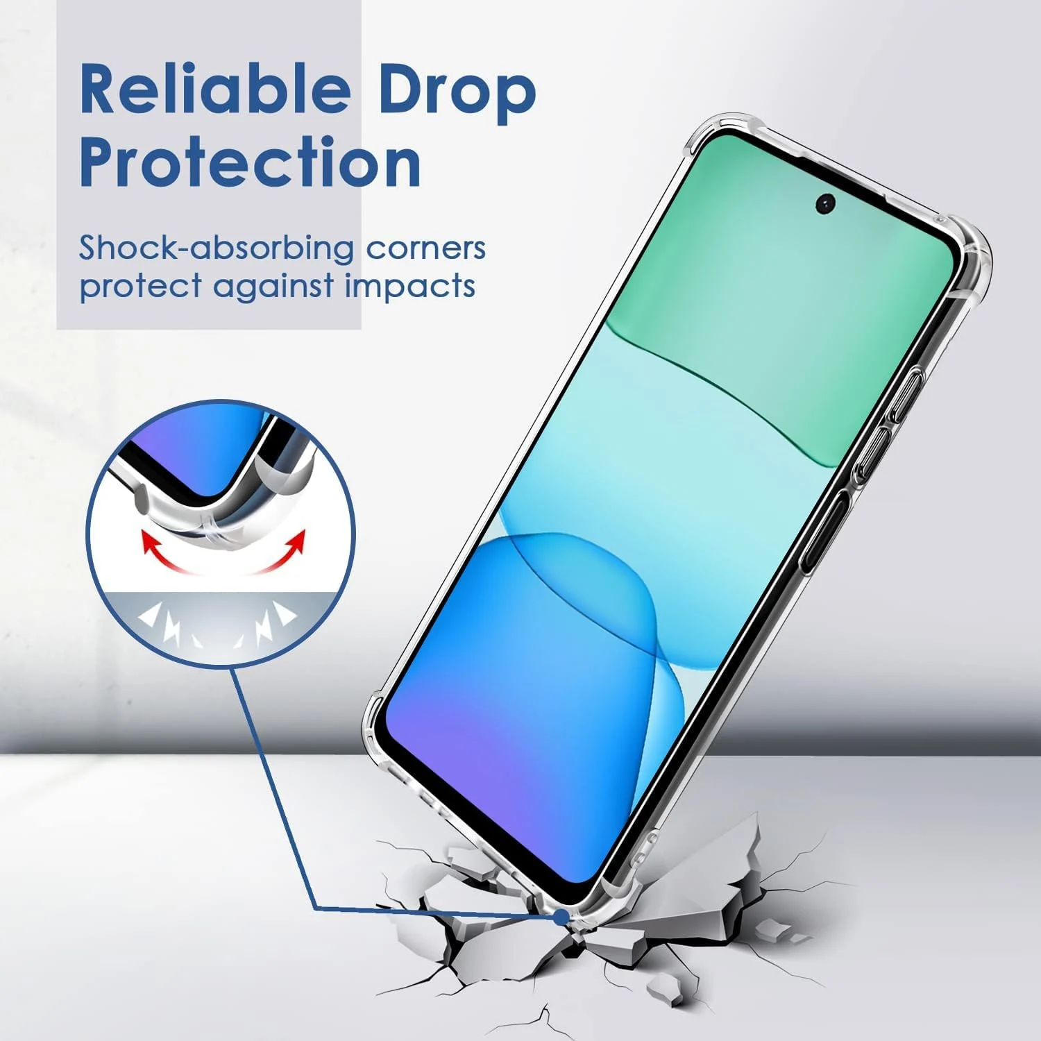 DL3 Mobilak Clear Protective Case for Xiaomi Redmi 13 4G 5G / Poco M6 4G / Redmi Note 13R - Clear