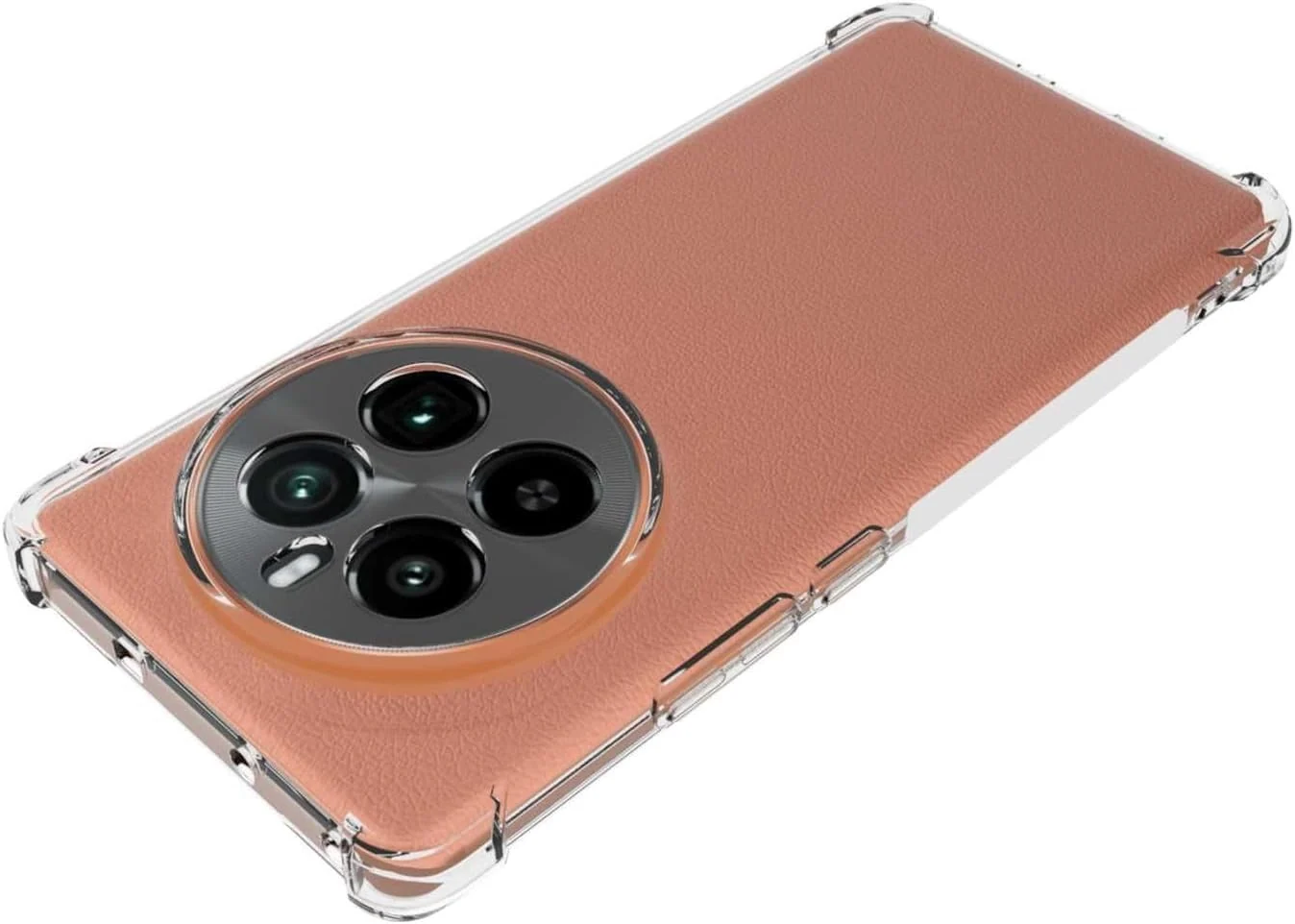 DL3 Mobilak Case Compatible with realme GT5 Pro, Cover Silicone Transparen t TPU Gorilla Anti-shock Protector Camera Shockproof Corners - Clear