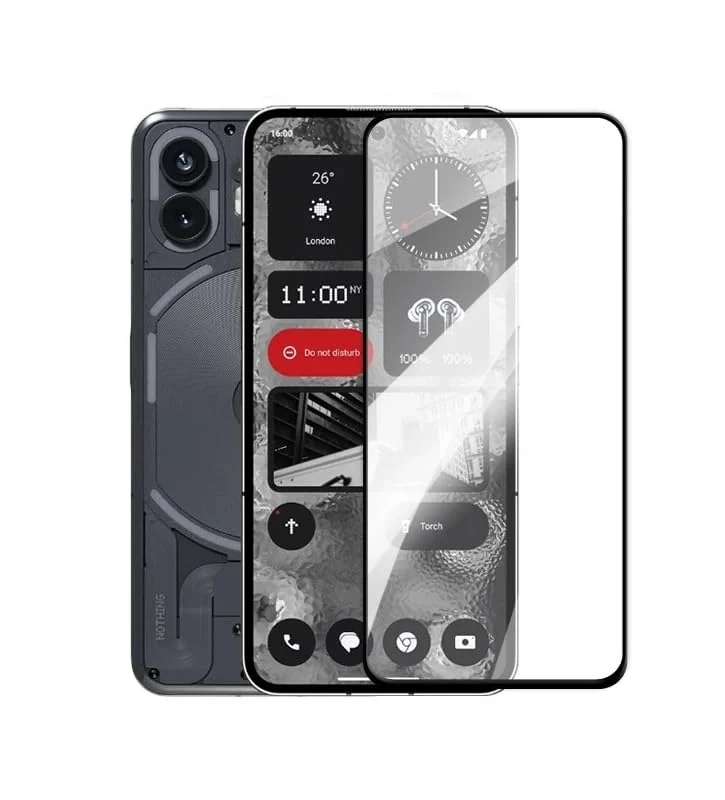 DL3 Mobilak 5D Full Glass Screen Protector For Nothing Phone 2. Black Frame - Clear
