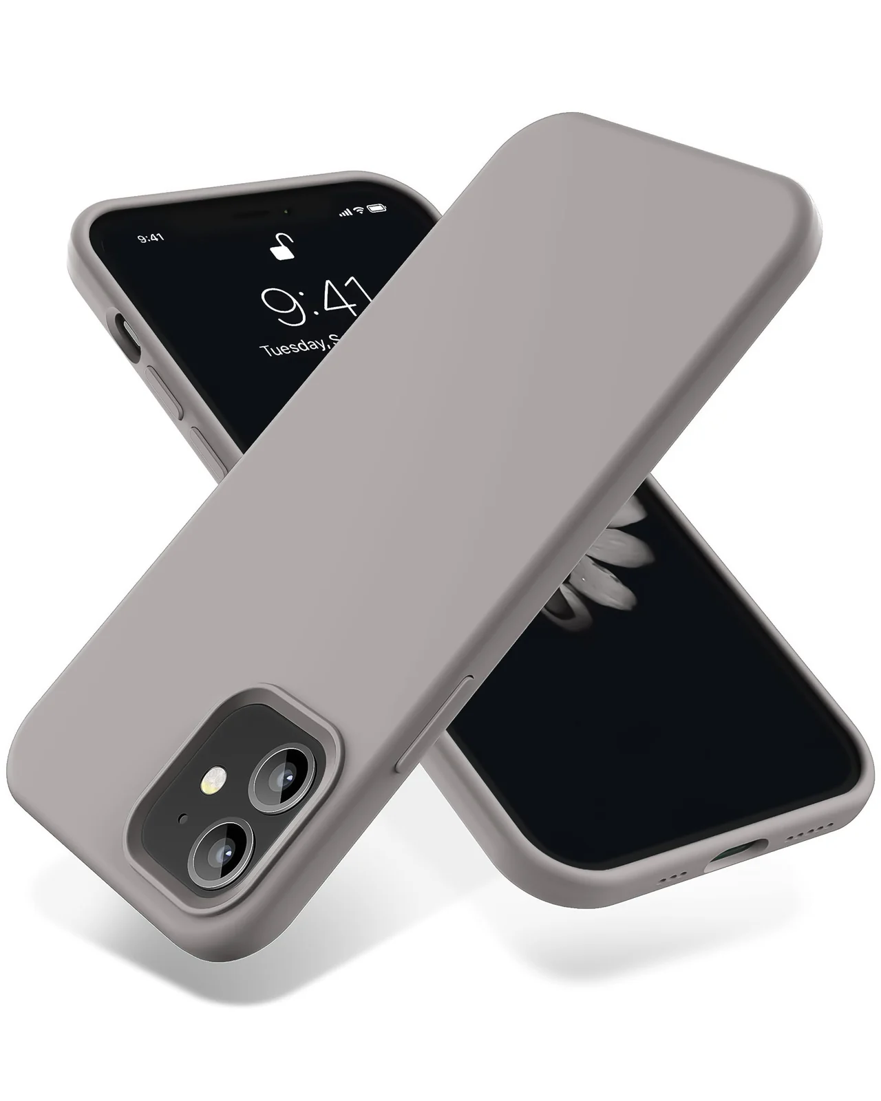DL3 Mobilak Liquid Silicone Case for iPhone 11 (6.1 Inch), Shock-absorbing protection, Scratch-resistant surface, Soft microfiber lining - B.Stone