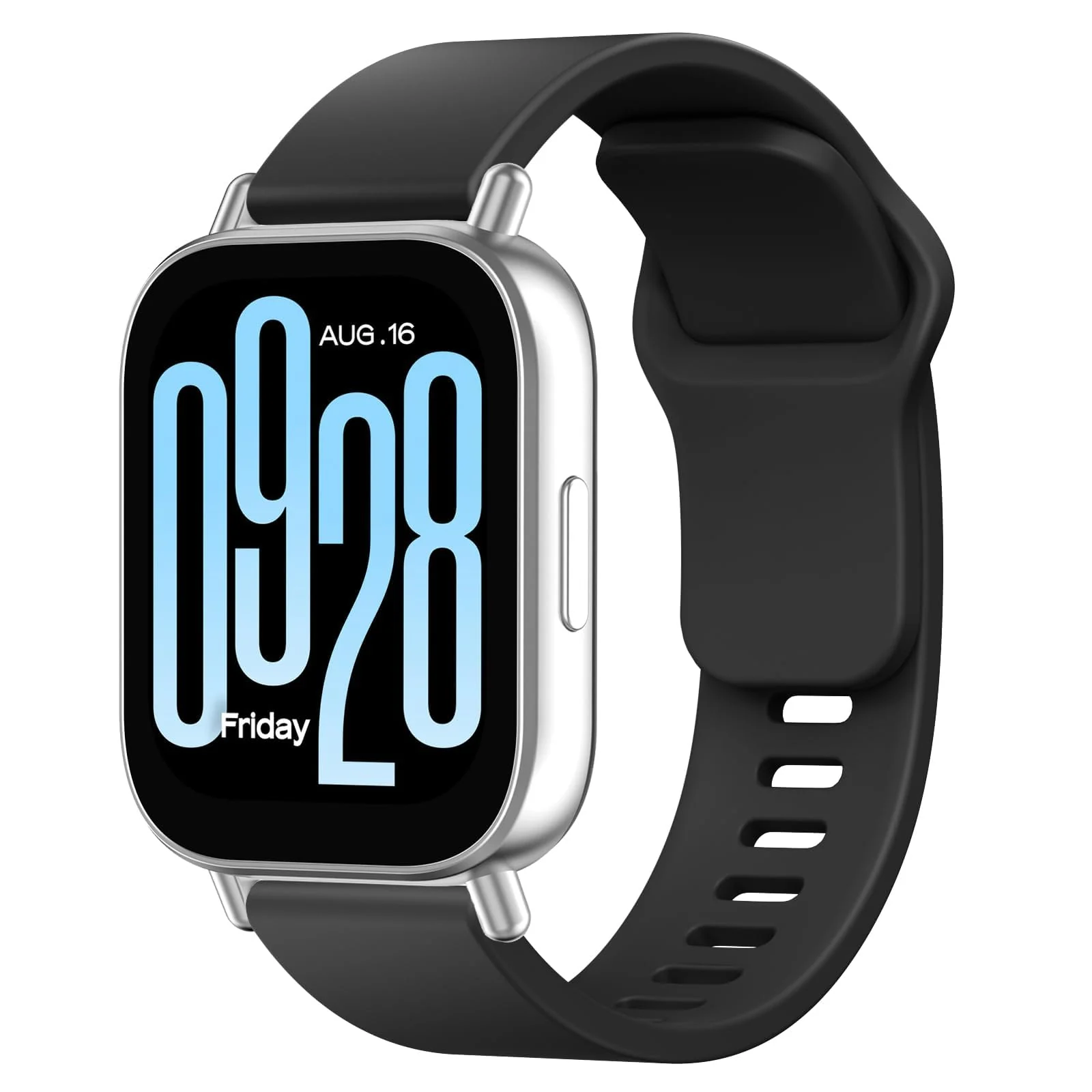 DL3 Mobilak Strap for Xiaomi Redmi Watch 5 Active/Redmi Watch 5 Lite, 22mm Adjustable Quick Release Silicone Replacement Watch Band Straps Wristbands Bracelet for Women Men - Black