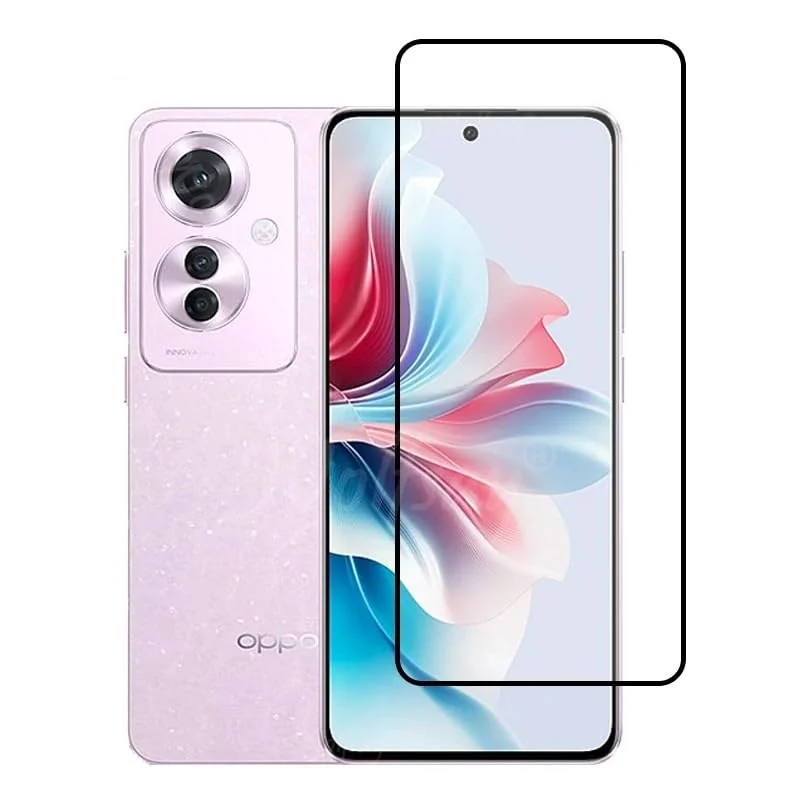 DL3 Mobilak 5D Full Glass Screen Protector For OPPO Reno 11F Black Frame - Clear