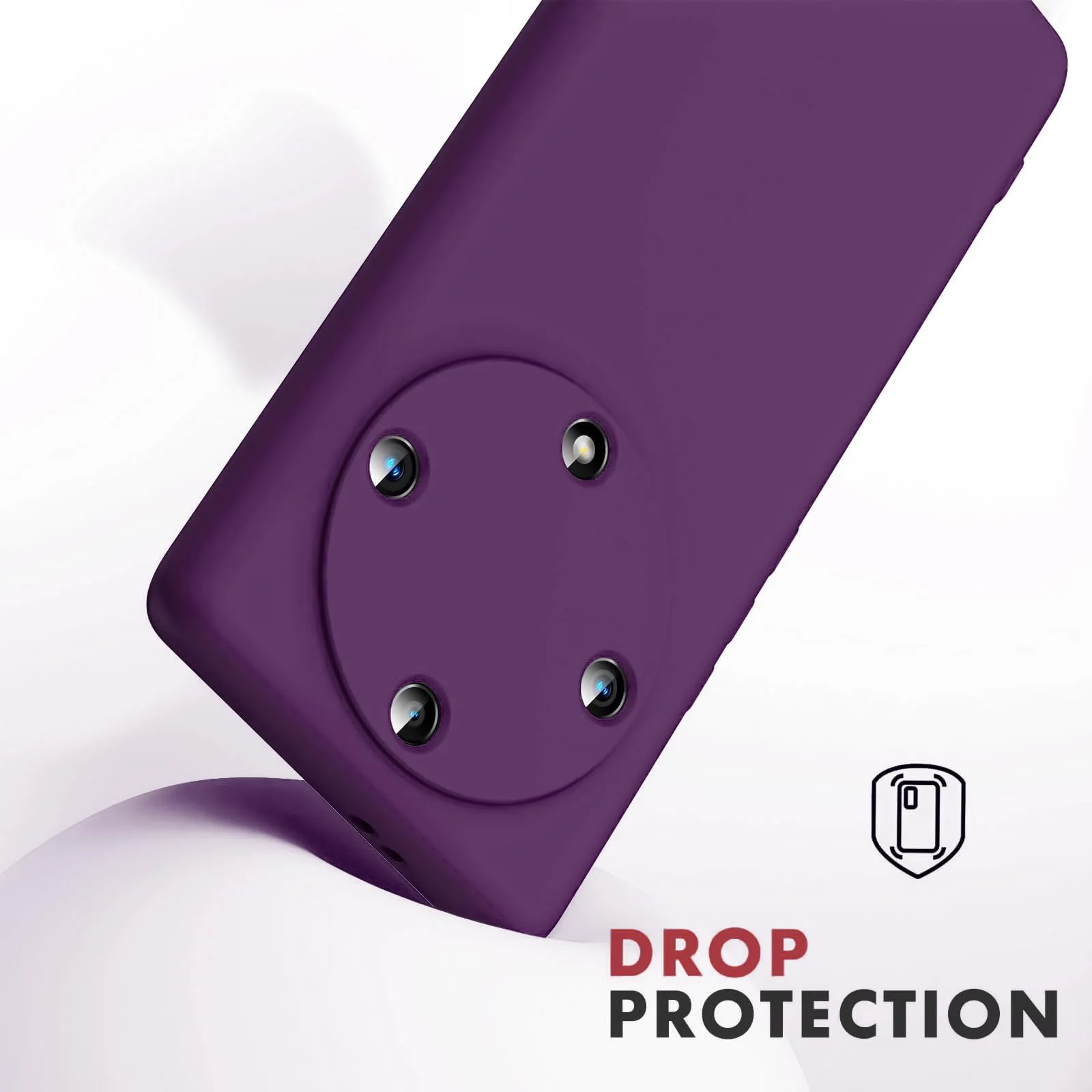 DL3 Mobilak Soft Silicone Protective Case for Honor X9a with Microfiber Lining and Shockproof Design - Violet