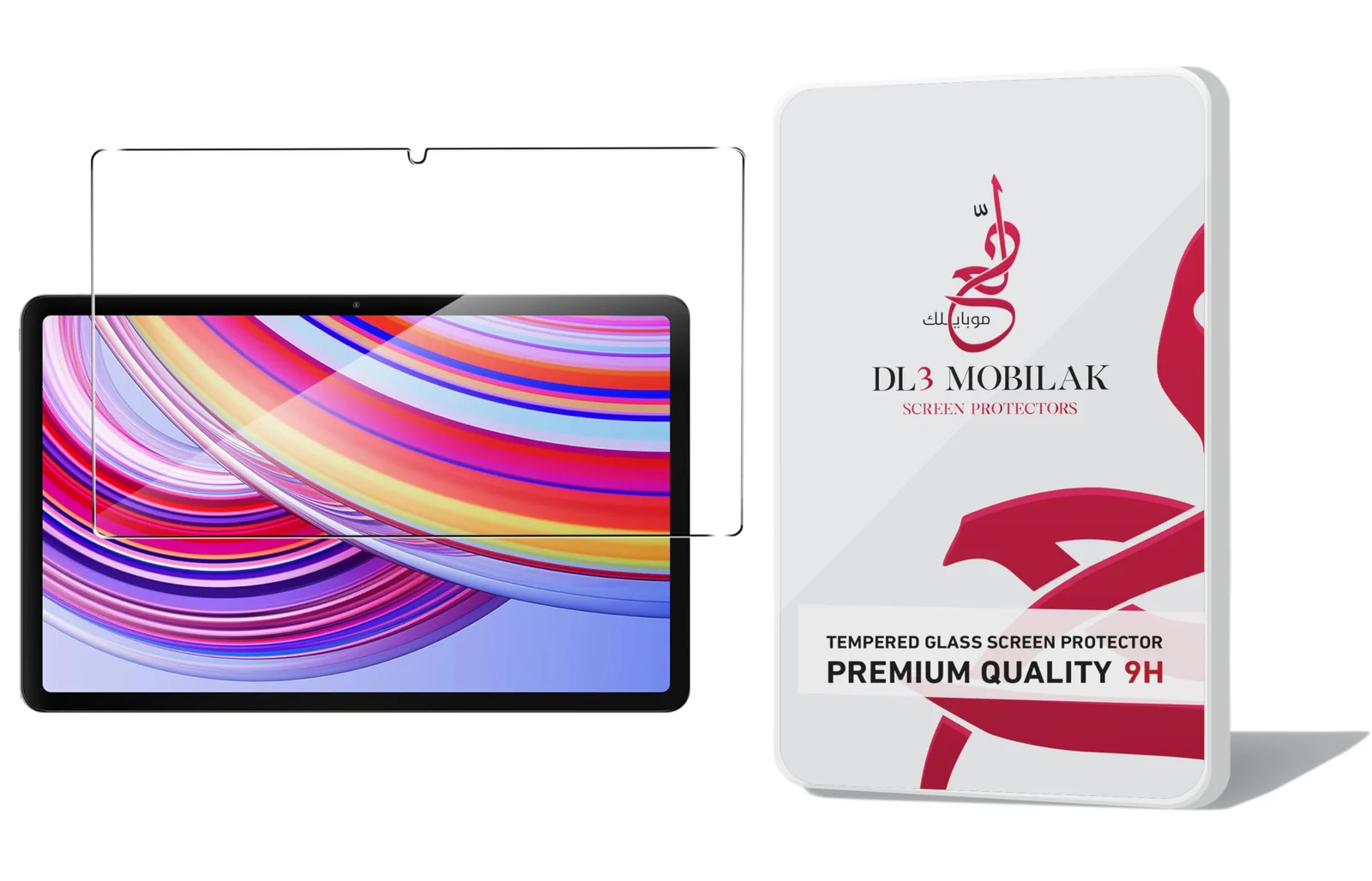 DL3 Mobilak Screen Protector For Xiaomi Redmi Pad Pro 2024 12.1 Tablet Tempered Glass Film [HD Crystal ] [Easy Installation] [Scratch Resistant] [9H Hardness] - Clear