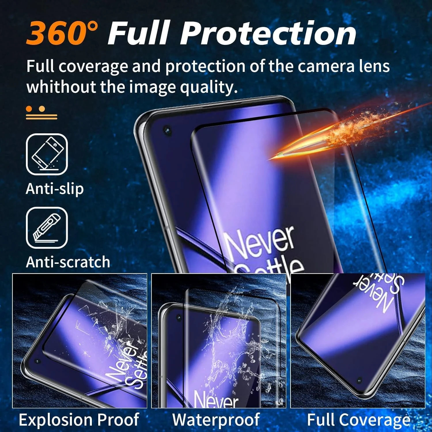 DL3 Mobilak Screen Protector for OnePlus 11 5G, Tempered Glass Screen Saver Premium HD Protective, Scratch Resistant, NO-Bubble, 9H Hardness, Full Coverage Film - Clear