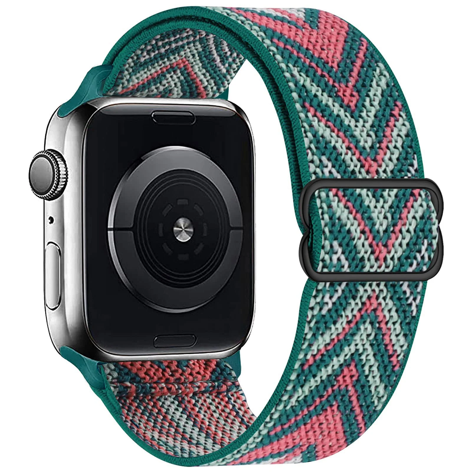 DL3 MOBILAK Nylon Solo Loop Stretchy Straps For Apple Watch Band 49mm 45mm 44mm 42mm 41mm 40mm 38mm, Elastic Wristbands for Series 8 Ultra 7 6 5 4 3 2 1 Se (38MM/40MM/41MM) - Green Arrow