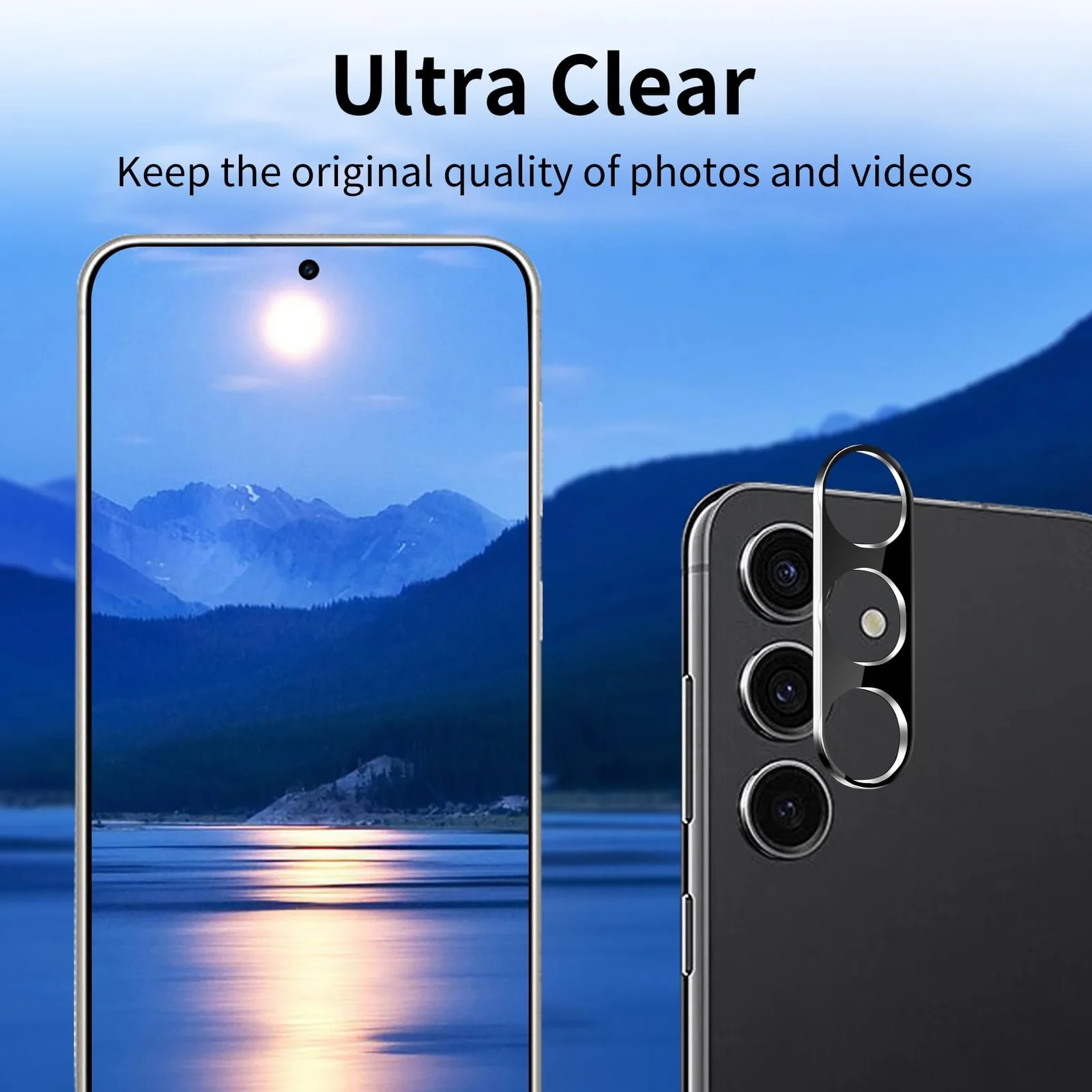 DL3 Mobilak Samsung Galaxy A15 5G Camera Lens Protector Tempered Glass Screen Protector HD [Full Coverage][Anti-Scratch] Drop Protection Ultra Clear/Thin Lens Protector Case - Black