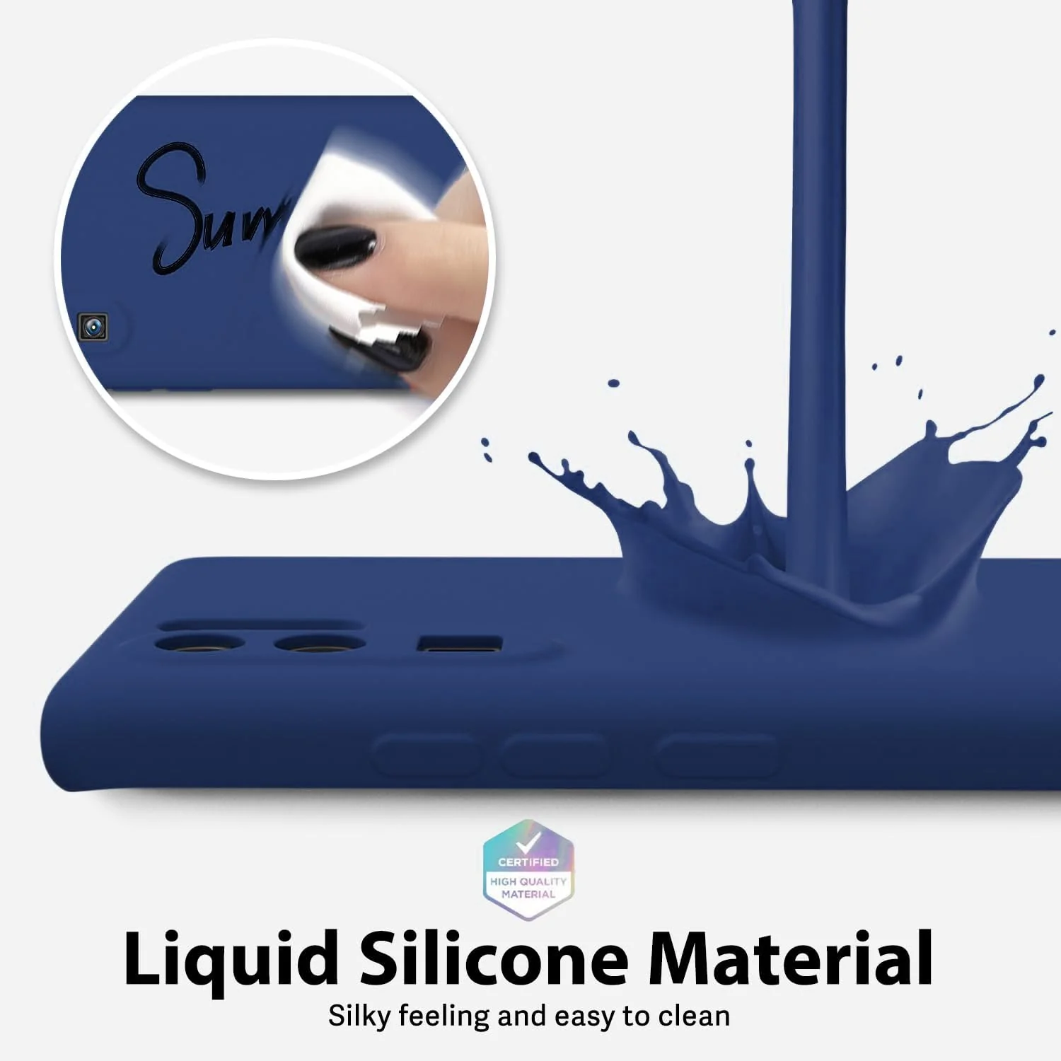 DL3 Mobilak Silicone Protective Case for Huawei P30 Pro, Shock-absorbing protection, Scratch-resistant surface, Soft microfiber lining - Blue
