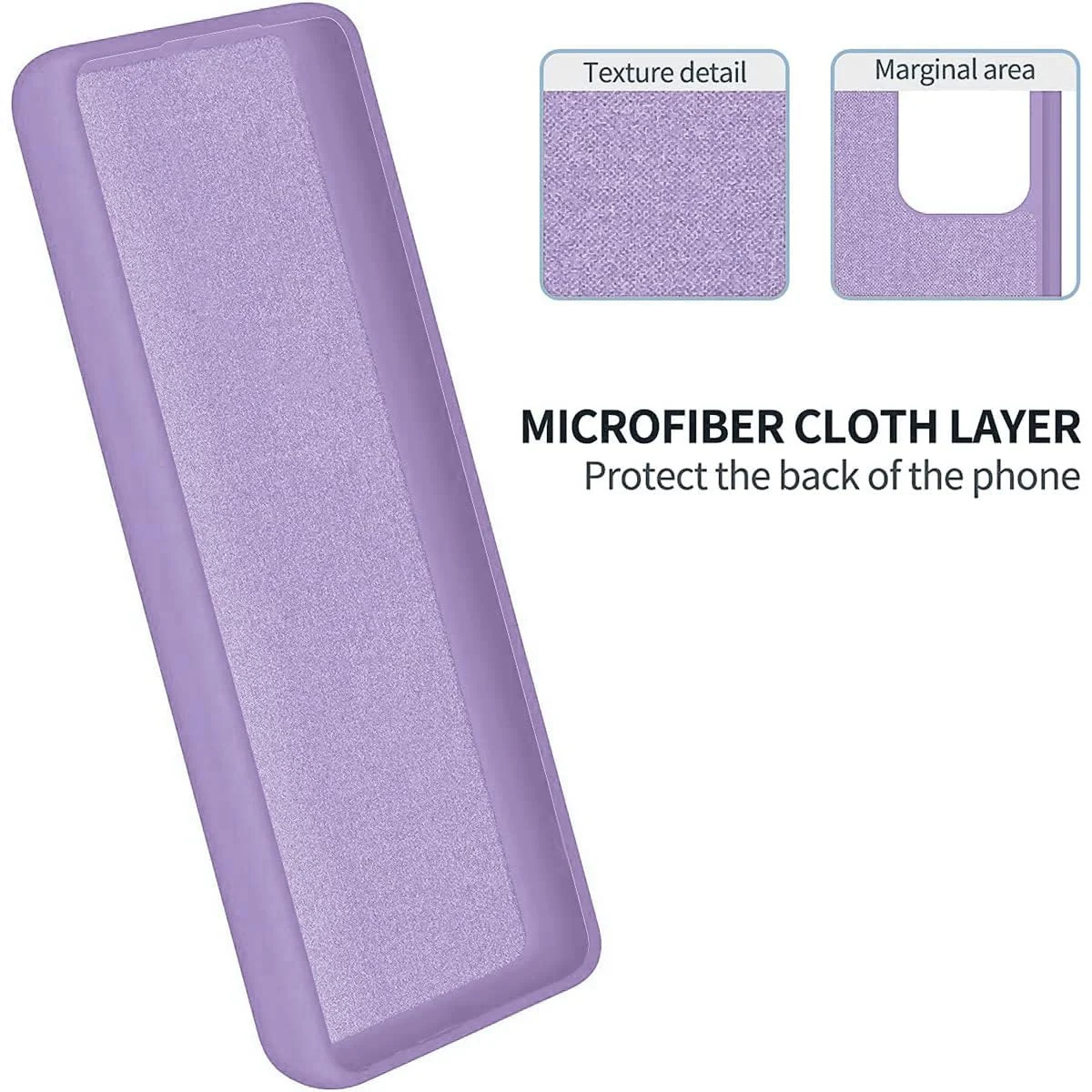 DL3 Mobilak Liquid Silicone Protective Case for vivo V27e / vivo S16e with Microfiber Lining and Shockproof Design - Light Purple