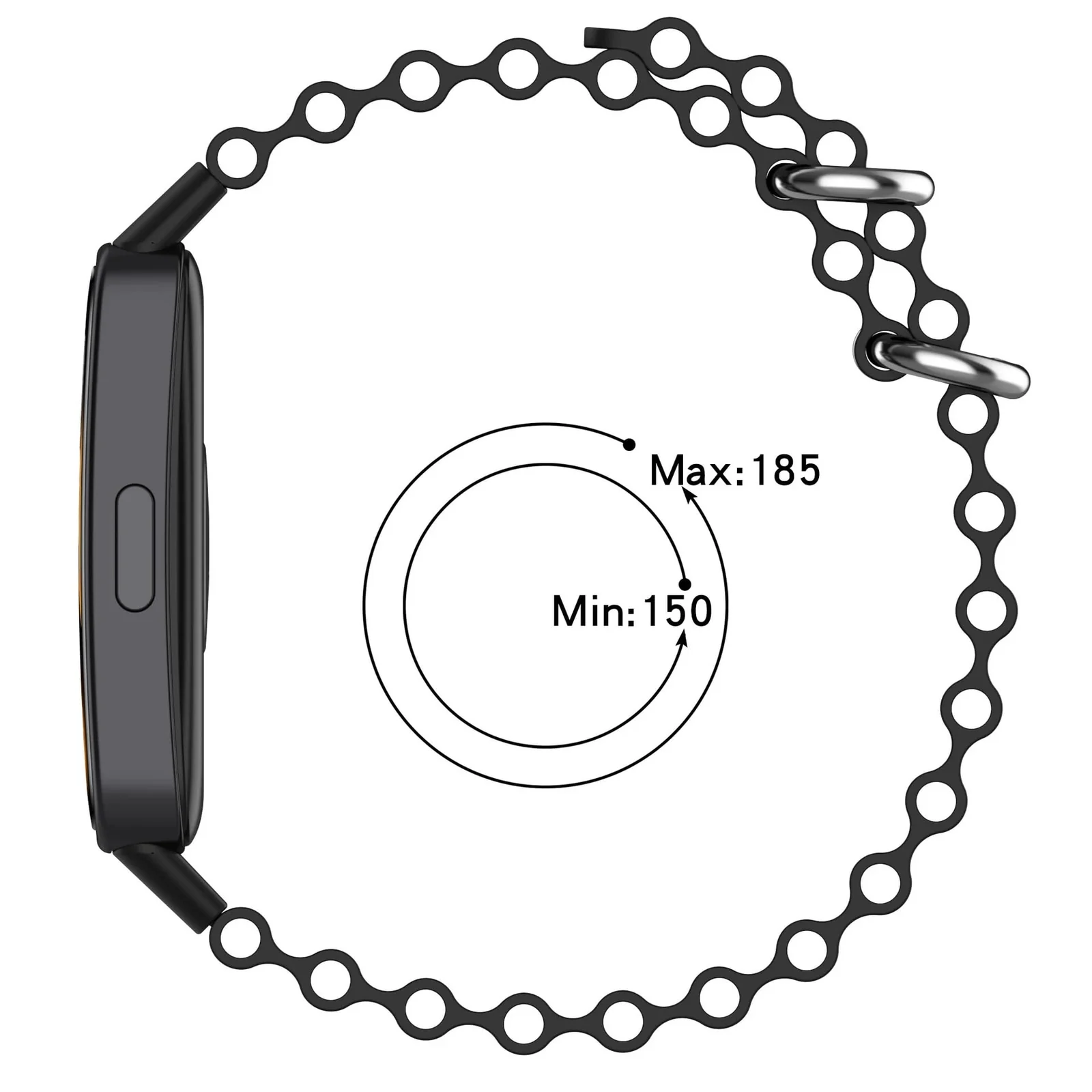 DL3 Mobilak Ocean Band for Huawei Band 8/Huawei Band 9/Huawei Band 10, Adjustable Silicone Stretchy Sport Strap Women Men Replacement Wristband for Huawei Band10/Band9/Band8 - White