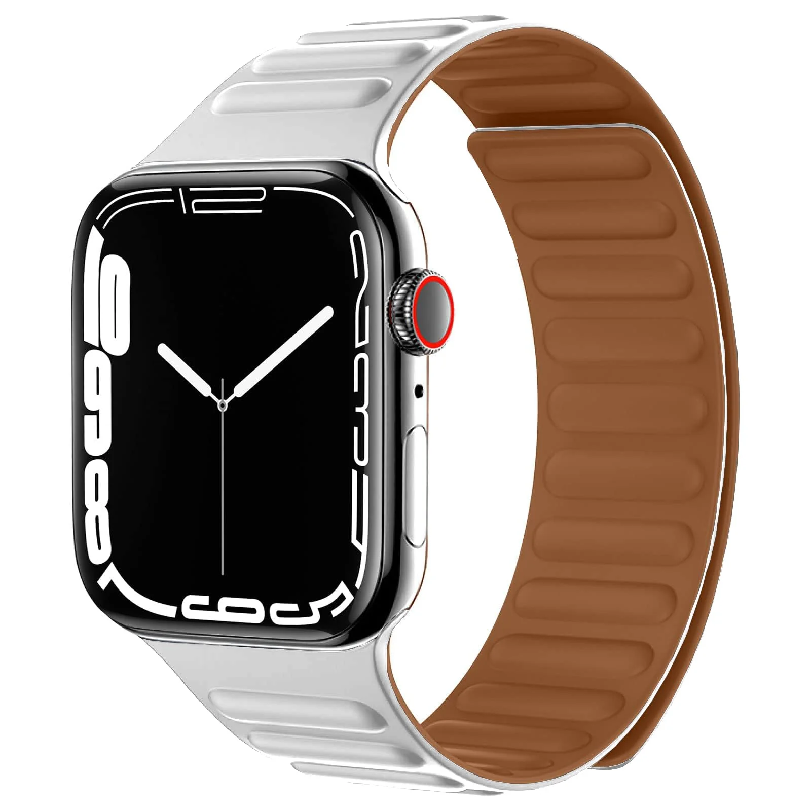 DL3 Mobilak Silicone Straps Compatible with Apple Watch Ultra Strap 49mm 46mm 45mm 44mm 42mm, Loop Band with Strong Magnetic Closure Designed for iWatch Ultra Ultra 2 Series 11 10 9 8 7 6 5 4 3 2 1 SE - White