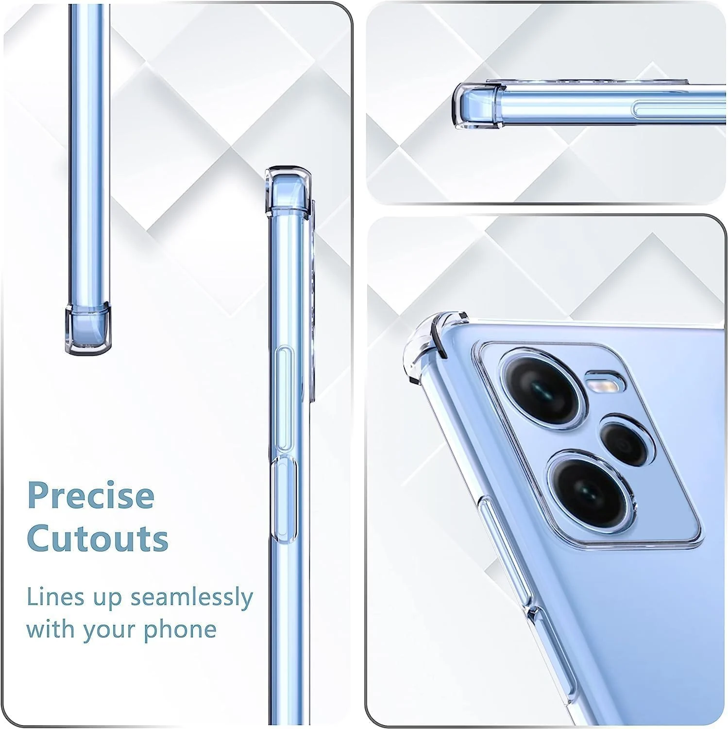 DL3 Mobilak Clear TPU Protective Case for Xiaomi Poco X5 Pro 5G with Camera Protection and Shockproof Design - Clear
