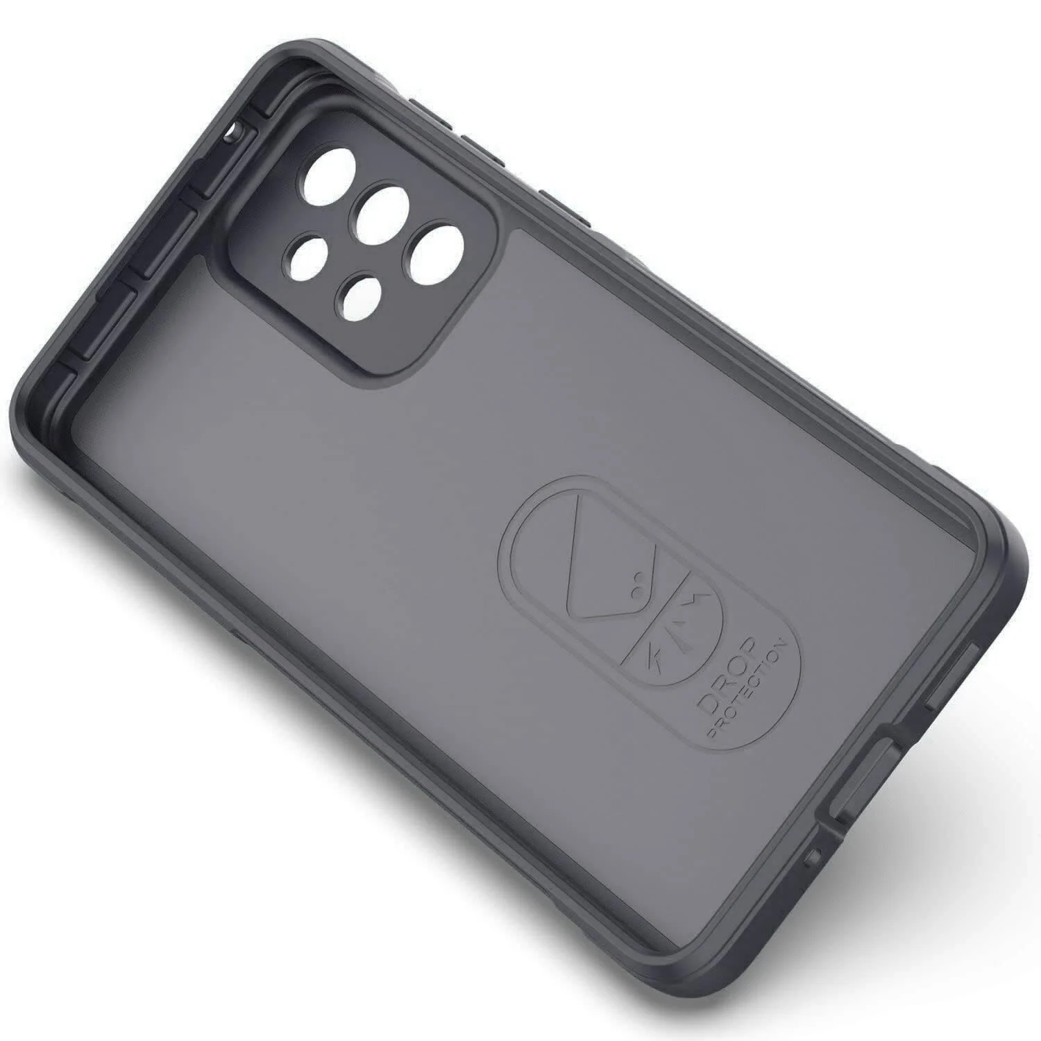 DL3 Mobilak Flexible Silicone and TPU Protective Case with Camera Protection for Samsung Galaxy A33 5G - Dark Gray