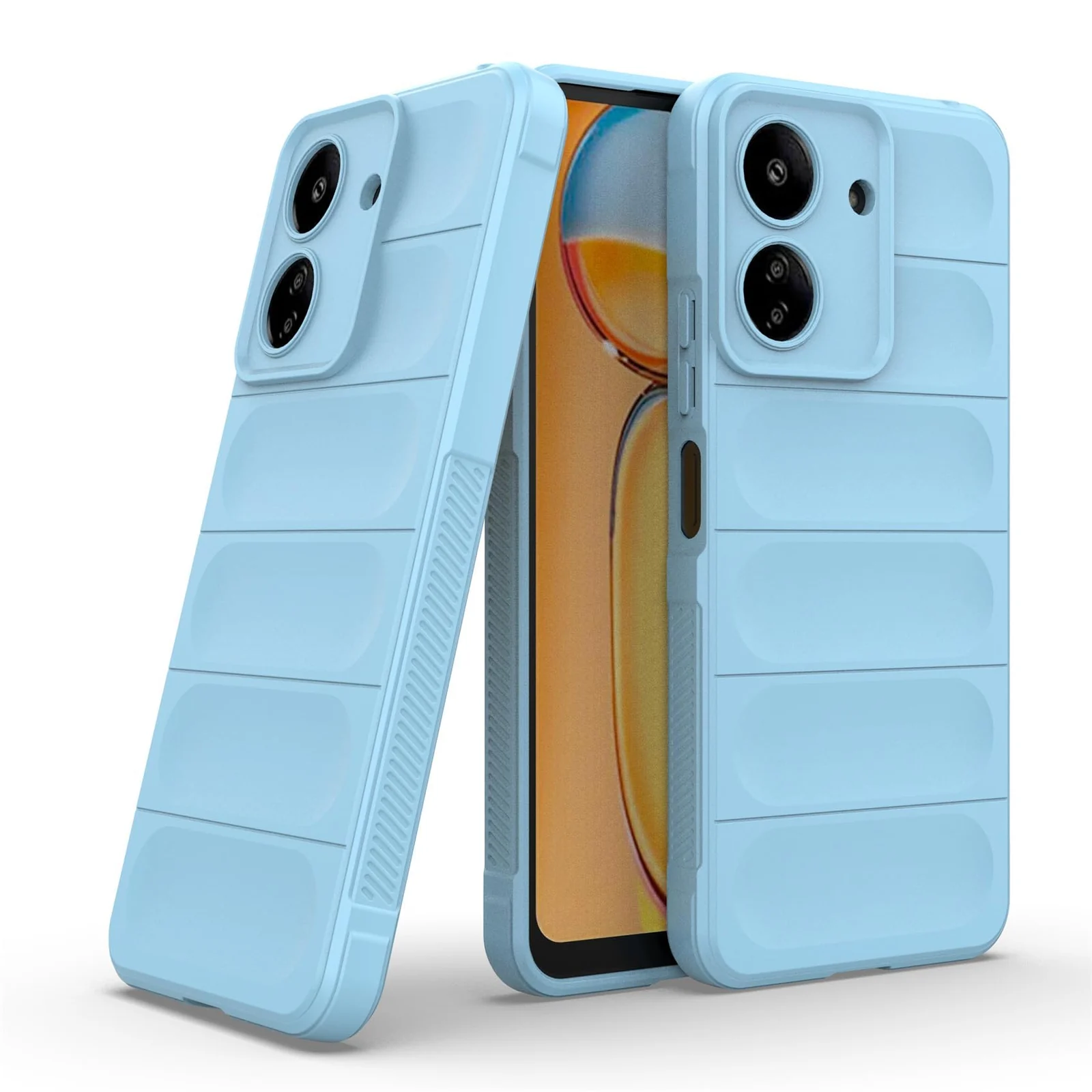 DL3 Mobilak Silicone Case for Xiaomi Redmi 13C 4G Heavy Duty Protective [Slim Fit] Shockproof Soft Flexible Protective Design Shock-Absorption TPU Cover With Camera Protection - Baby Blue