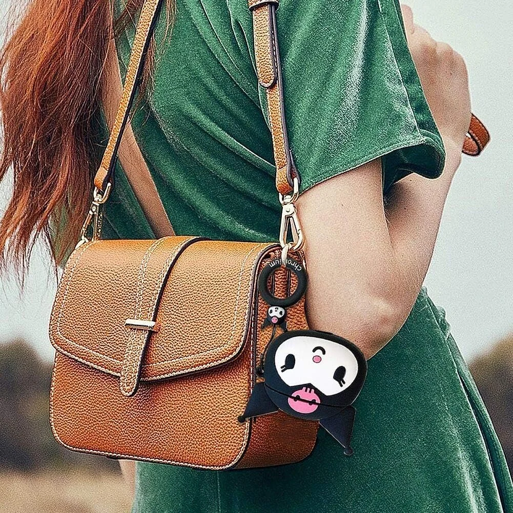 DL3 Mobilak For AirPods 3 Case Soft Silicone Shockproof Cover for Apple AirPods 3rd, New 3D Cute Cartoon Creative Fun Case Skin with Keychain Design for Air pods 3rd Charging Case - Kitty Black