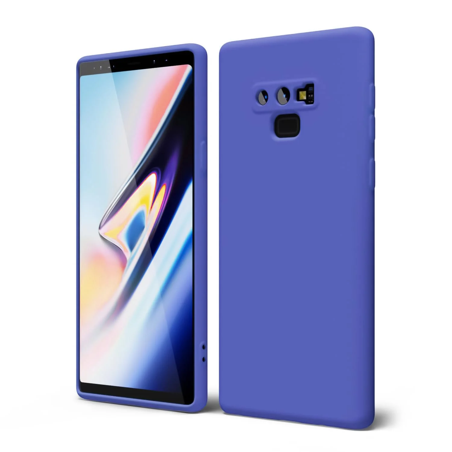 DL3 Mobilak Soft Silicone Protective Case for Samsung Galaxy Note 9 with Microfiber Lining and Shockproof Design - Light Blue