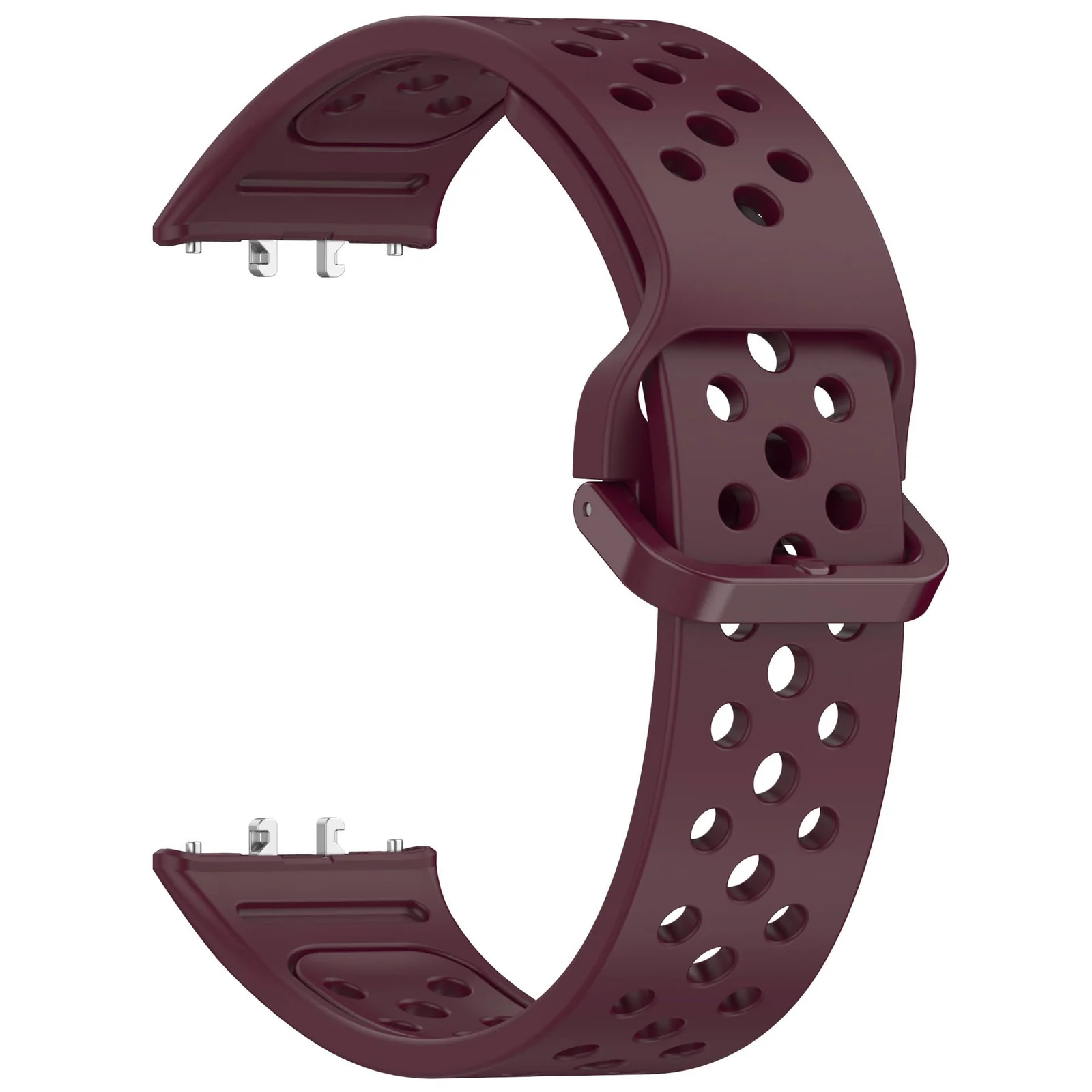 DL3 Mobilak Strap for Samsung Galaxy Fit 3 SM-R390, Women Men Armband, Two Colours Silicone Adjustable Replacement Soft Strap for Samsung Galaxy Fit 3 SM-R390 Fitness Tracker - Wine Red