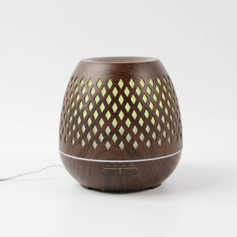 Mobigon Essential Oil Diffuser, Aromatherapy Diffuser 500ml with Remote Control, 4 Timer & Auto-Off Safety Switch, 7 Color LED Lights Mode, 10 Hours Quiet Humidifier for Bedroom - E.Dark Woody