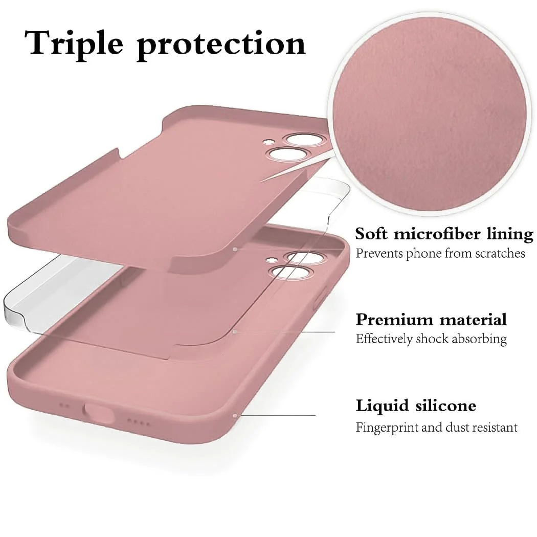 DL3 Mobilak Soft Silicone Protective Case for realme 10 pro plus with Microfiber Lining and Shockproof Design - Pink Sand