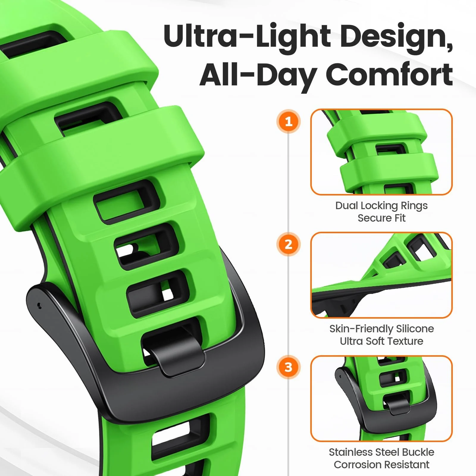 DL3 Mobilak Silicone Sport Band 22MM Strap For Xiaomi Redmi Watch 5 Active/5 Lite/Samsung Galaxy Watch 46mm/Watch 3 45mm/Gear S3/Huawei watch GT5 GT4 GT3 GT2 GT 46MM/GT2E/GT3 Pro/GT 5 Pro/Amazfit GTR4 - Grassy Green/black