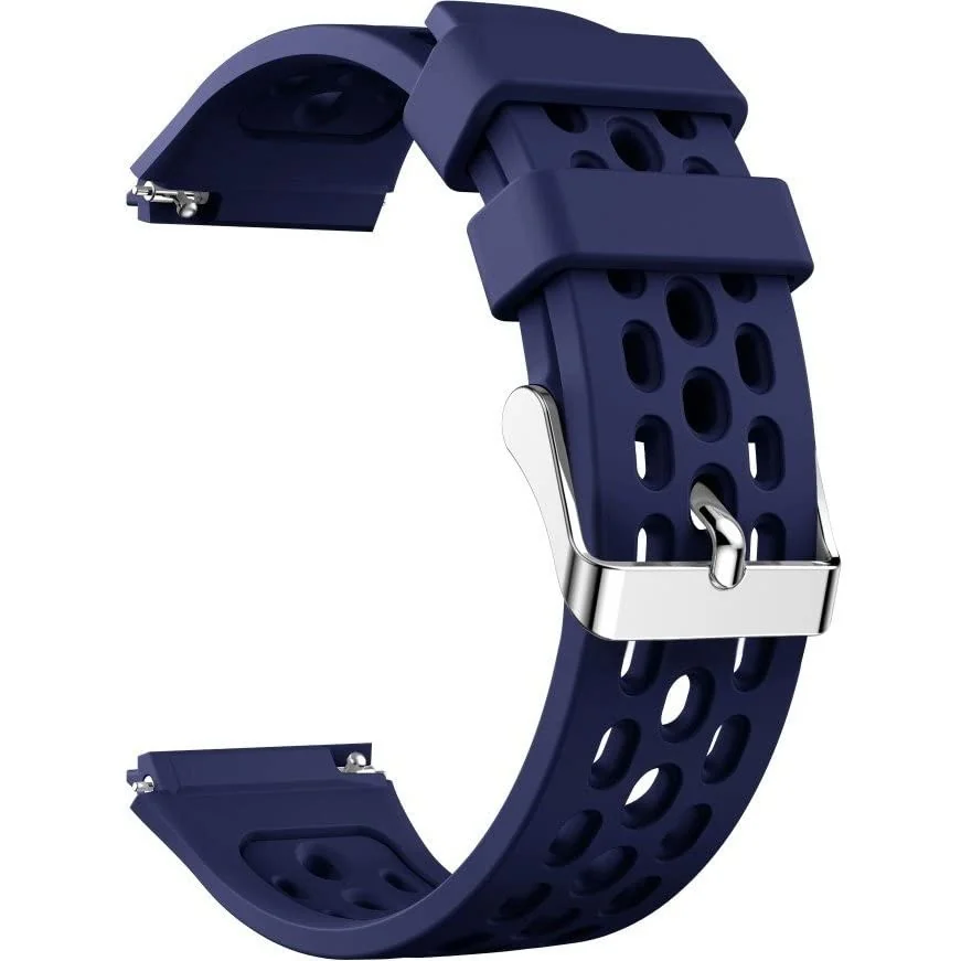 DL3 Mobilak Strap Replacement Bands Compatible with 22MM Huawei Watch GT2E Bands, Adjustable Accessory Soft Silicone Sport Wristband for Women Men - Blue