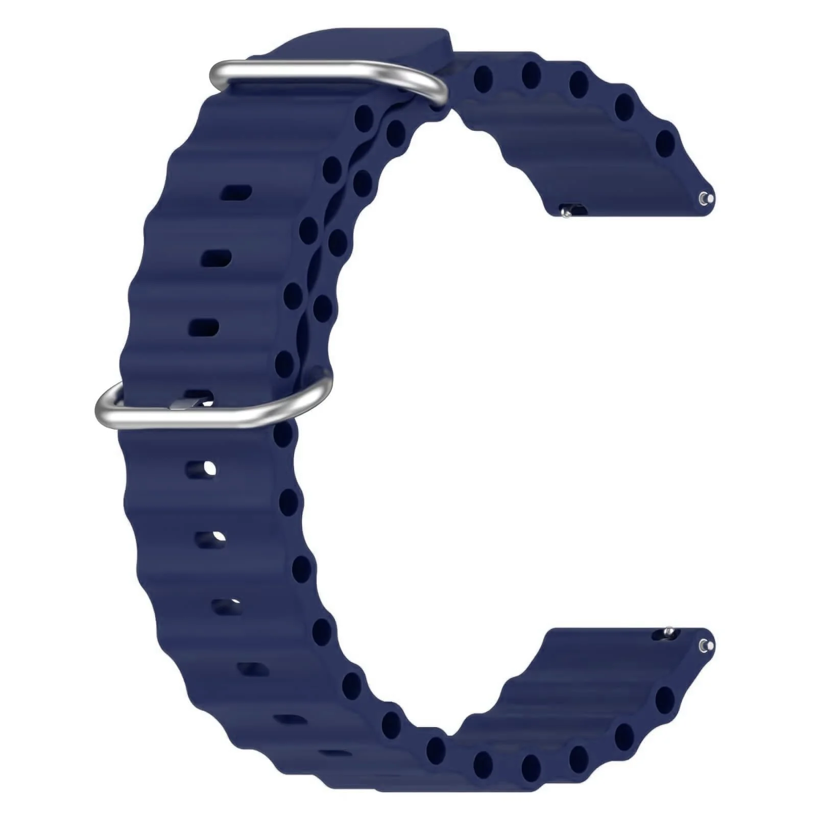 DL3 Mobilak 22mm Ocean Band for Samsung Galaxy Watch 3 45mm/Watch 46mm/Gear S3/For Huawei watch GT4 GT3 46MM/ Watch 3/4/GT2E/GT2 Pro/GT GT2 46MM/Amaz fit GTR 4/3/3Pro/2/2e, Adjustable Silicone Sport Loop Strap - Navy Blue