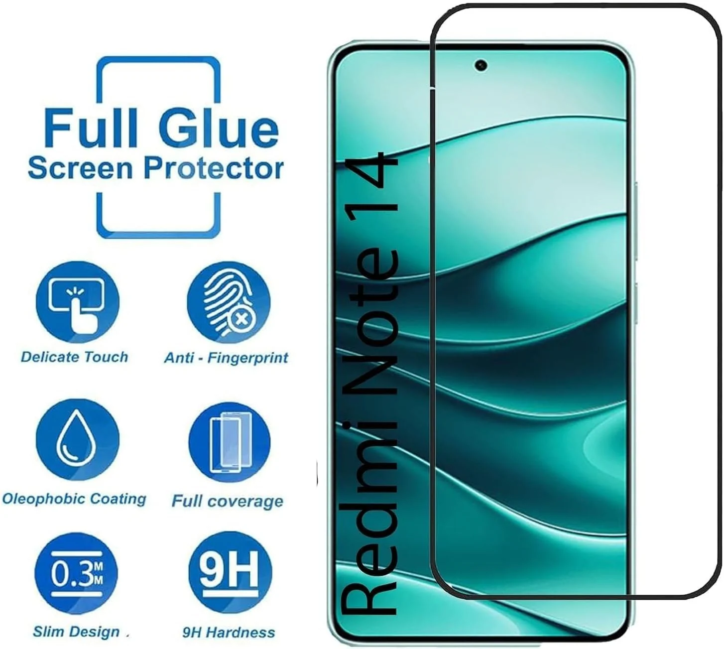 DL3 Mobilak for Xiaomi Redmi Note 14 4G Tempered Glass Screen Protector, 9H Hardness Anti-Scratch Tempered Glass flim, Case Friendly, Anti-Scratch - Clear