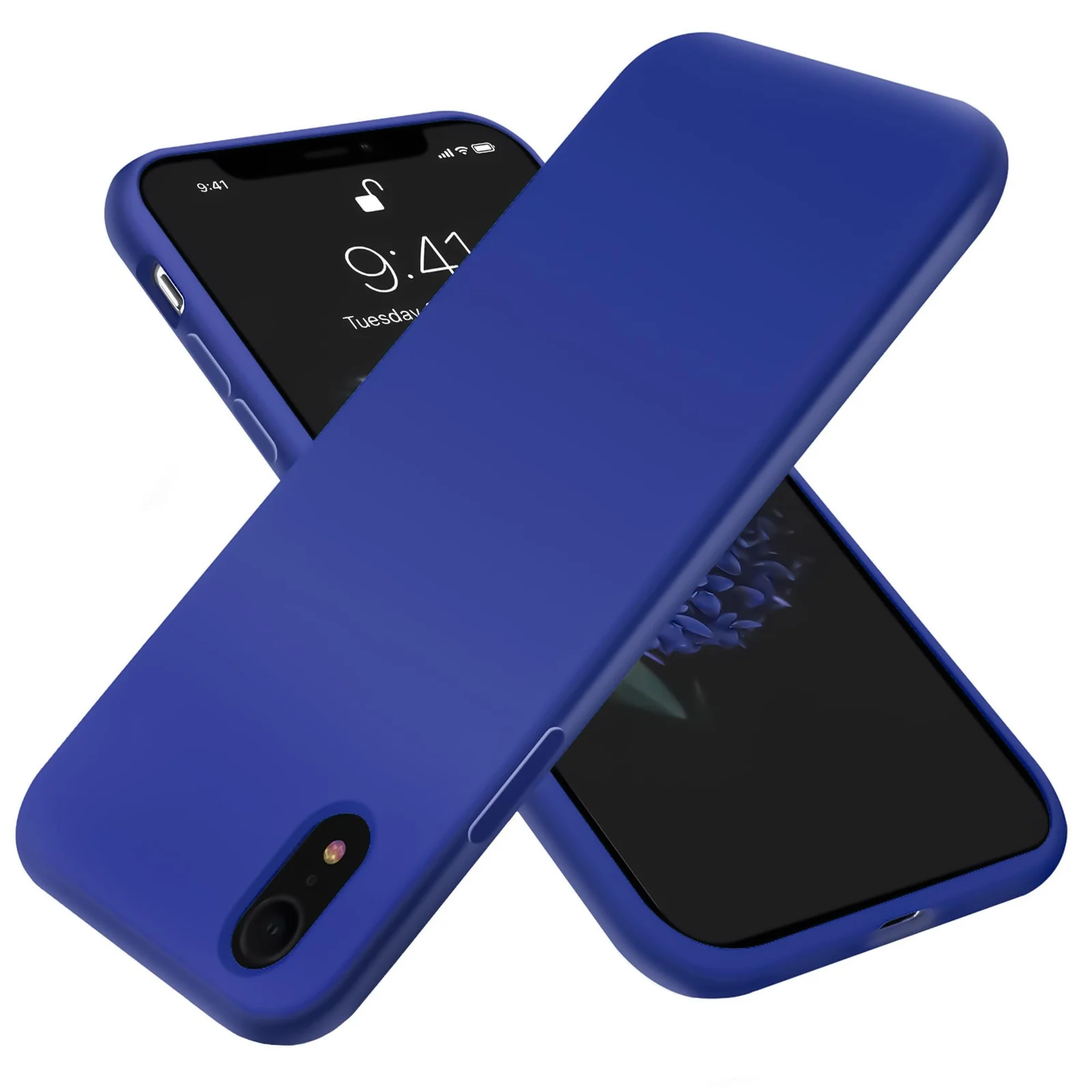 DL3 Mobilak Liquid Silicone Protective Case for iPhone XR with Camera Protection and Microfiber Lining - Pepsi