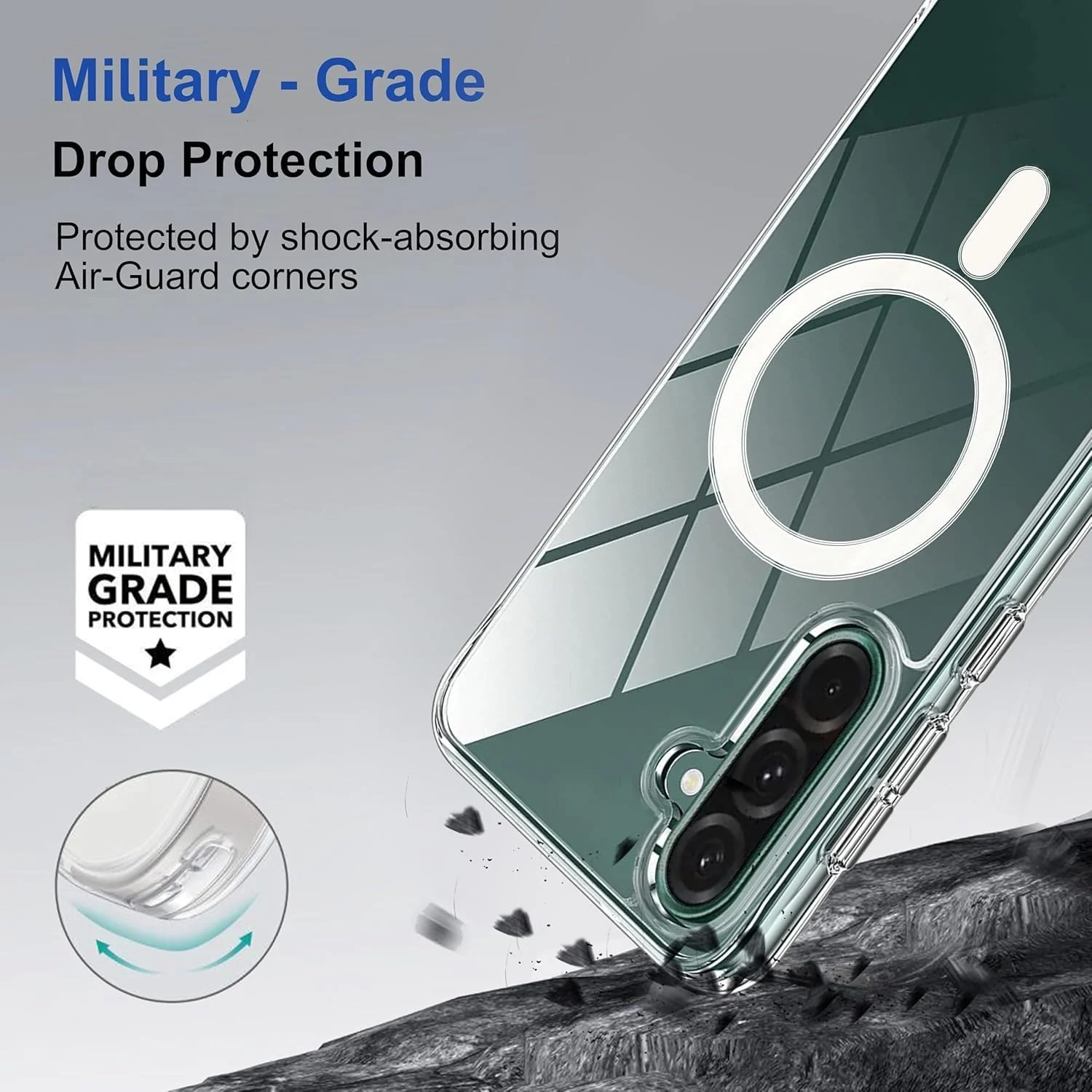 DL3 MOBILAK for Samsung Galaxy A36 5G & Samsung Galaxy A56 5G Case Clear [Compatible with MagSafe] Slim Magnetic Clear Bumper Case