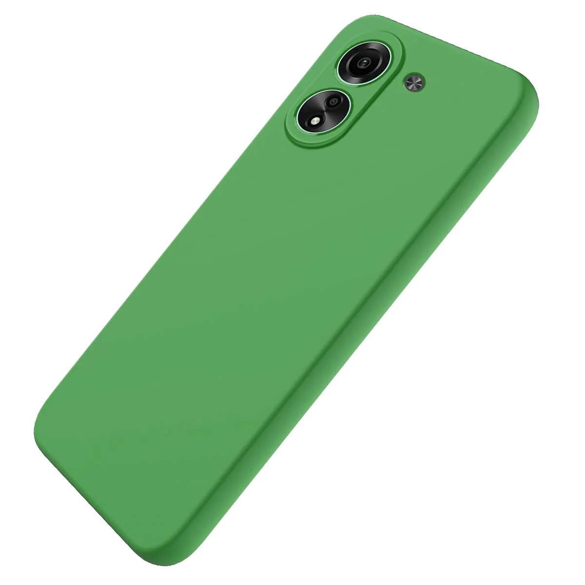 DL3 Mobilak Soft Silicone Protective Case for Xiaomi Redmi 13C with Microfiber Lining and Shockproof Design - Neon Green