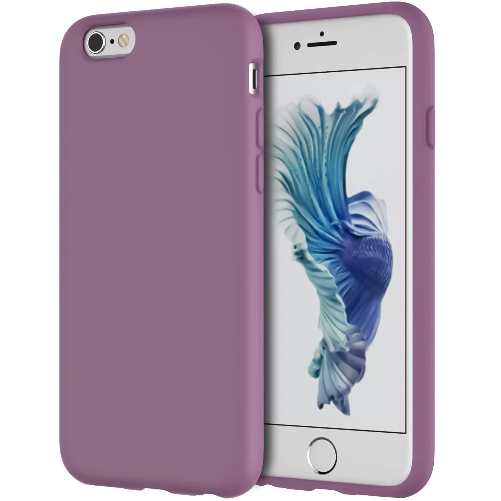 DL3 Mobilak Liquid Silicone Protective Case for iPhone 6 / 6S with Camera Protection and Microfiber Lining - Cashmere