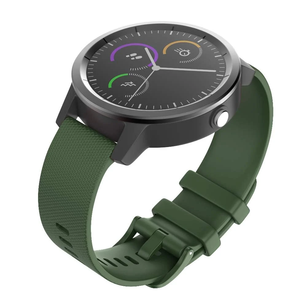 DL3 Mobilak Silicone Buckle Band 22MM Strap For Xiaomi Redmi Watch 5 Active/5 Lite/Samsung Galaxy Watch 3 45mm/Watch 46mm/Gear S3/For Huawei watch GT5 GT4 GT3 GT2 GT 46MM/GT2E/GT2 Pro/GT 3 Pro/GT5 Pro - Green