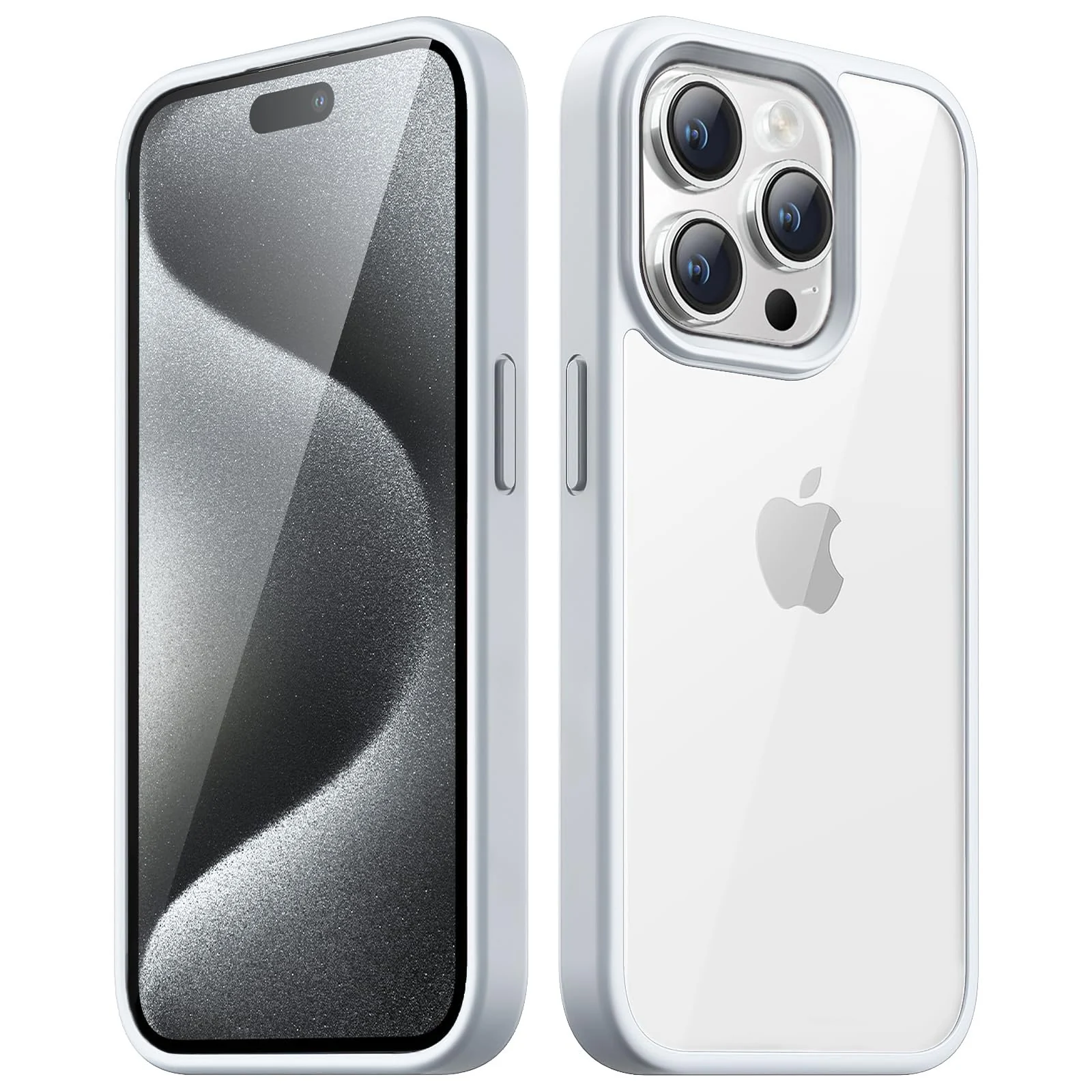 DL3 Mobilak Clear PC and TPU Protective Case for iPhone 13 Pro with Military-Grade Protection and Anti-Yellowing Design - Light Gray