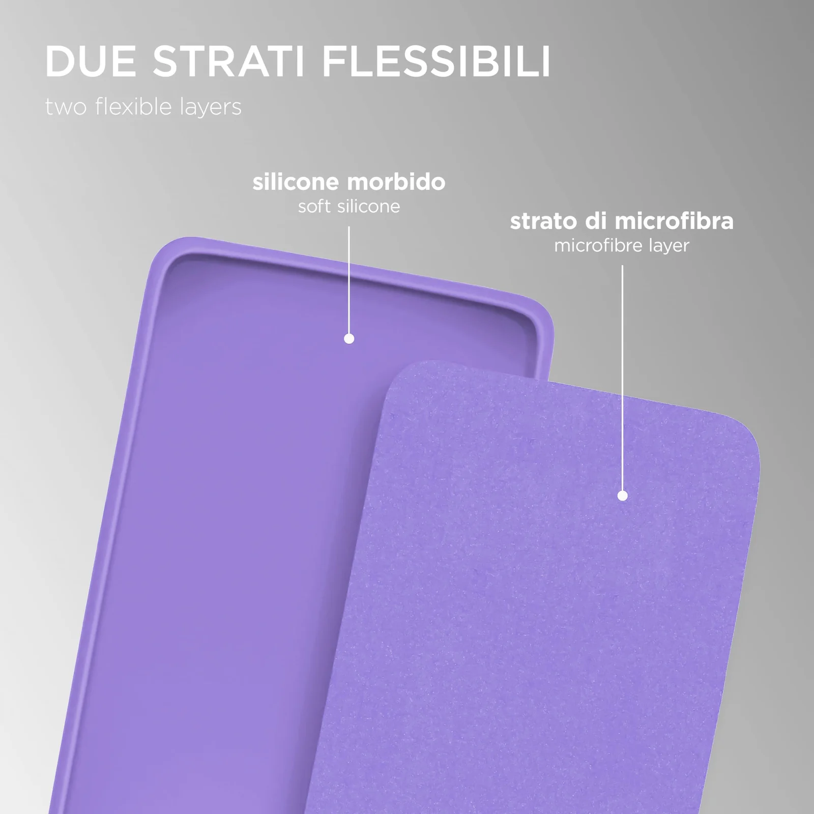 DL3 Mobilak Soft Silicone Protective Case for Xiaomi Mi Note 10 Lite with Microfiber Lining and Shockproof Design - Light Purple