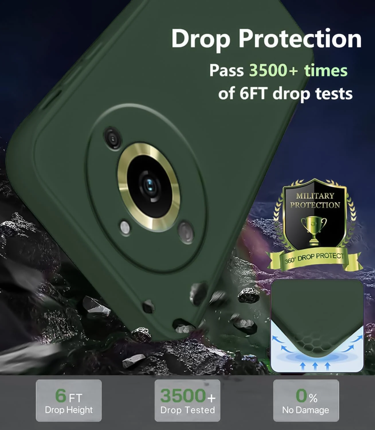 DL3 Mobilak Liquid Silicone Protective Case with Soft Microfiber Lining with Full Camera Protection for realme 11 Pro & realme 11 Pro+ Plus 5G - Green