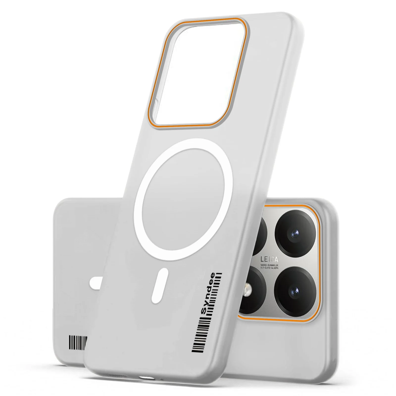 DL3 Mobilak Case Back Cover for Xiaomi 15T, Sleek Frosted Translucent Back Only Compatible with Wireless Magnetic Accessories | Anti-Scratch Shockproof Phone Case - Clear