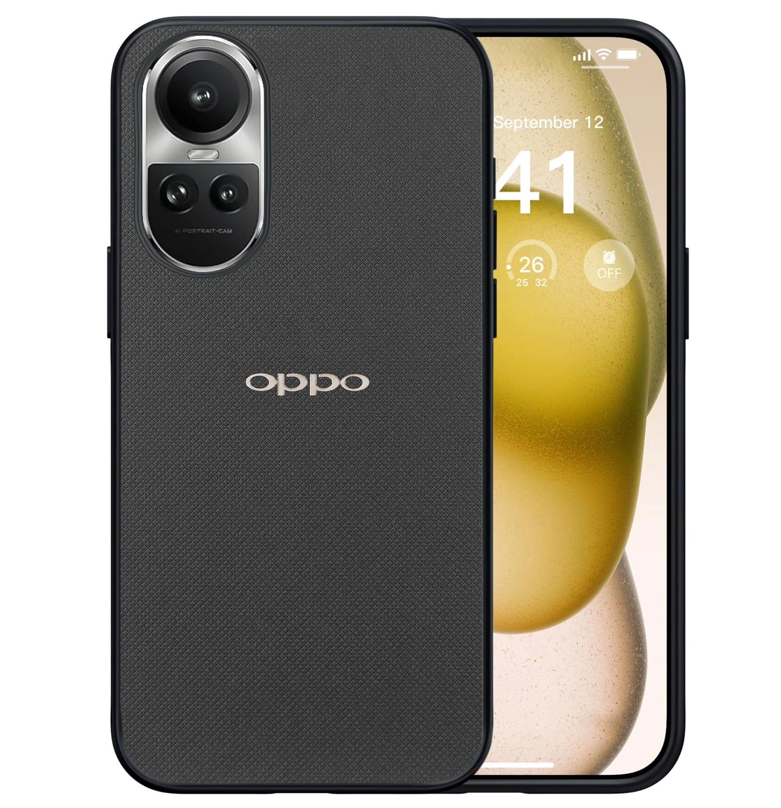 Dl3 Mobilak Compatible with OPPO Reno 10 5G / OPPO Reno10 Pro 5G Case Dual Layer Heavy Duty Cell Phone Protective Cover Shockproof Rugged with Non-Slip Textured - Green