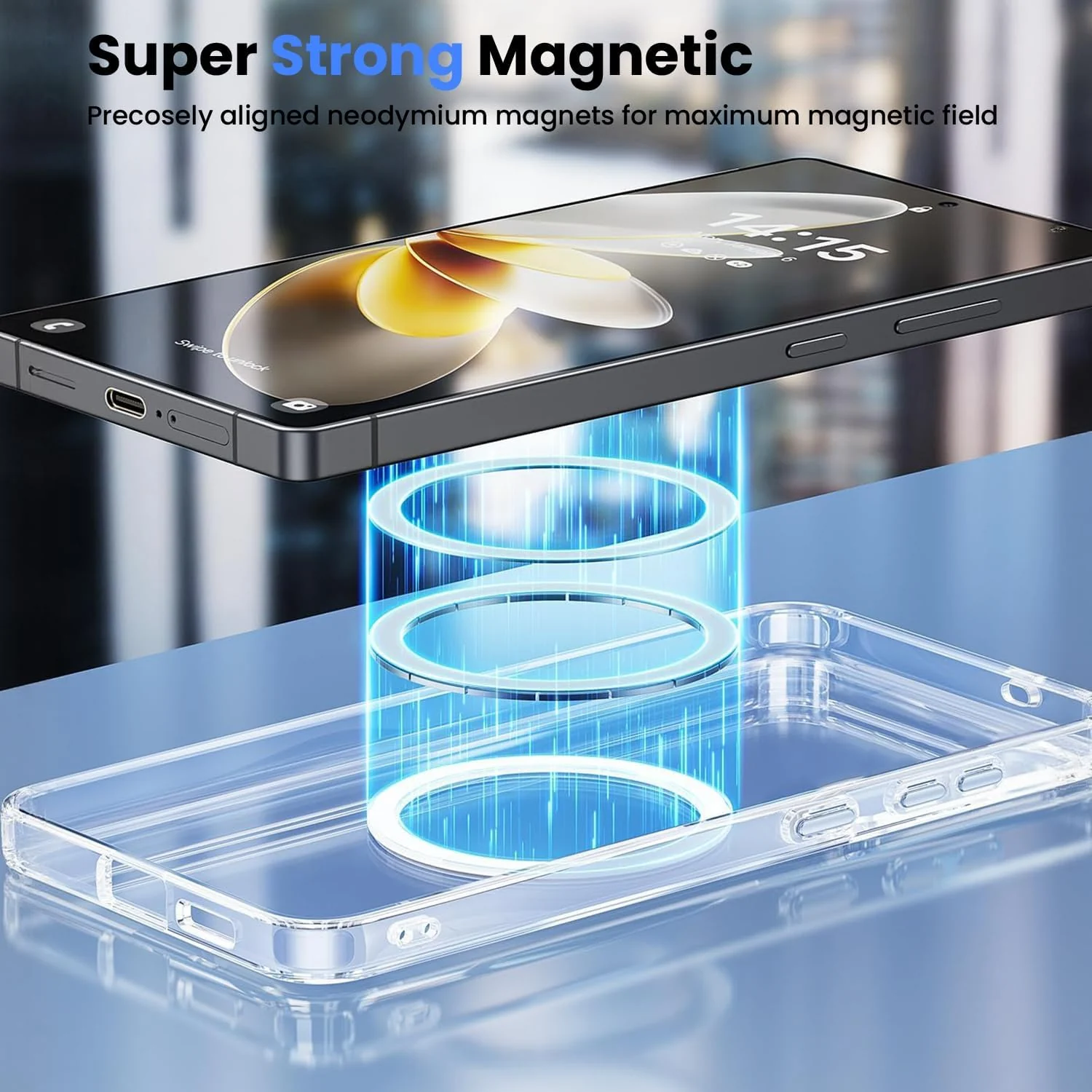 DL3 MOBILAK for Samsung Galaxy A54 5G Case Clear [Compatible with MagSafe] Slim Magnetic Clear Bumper Case