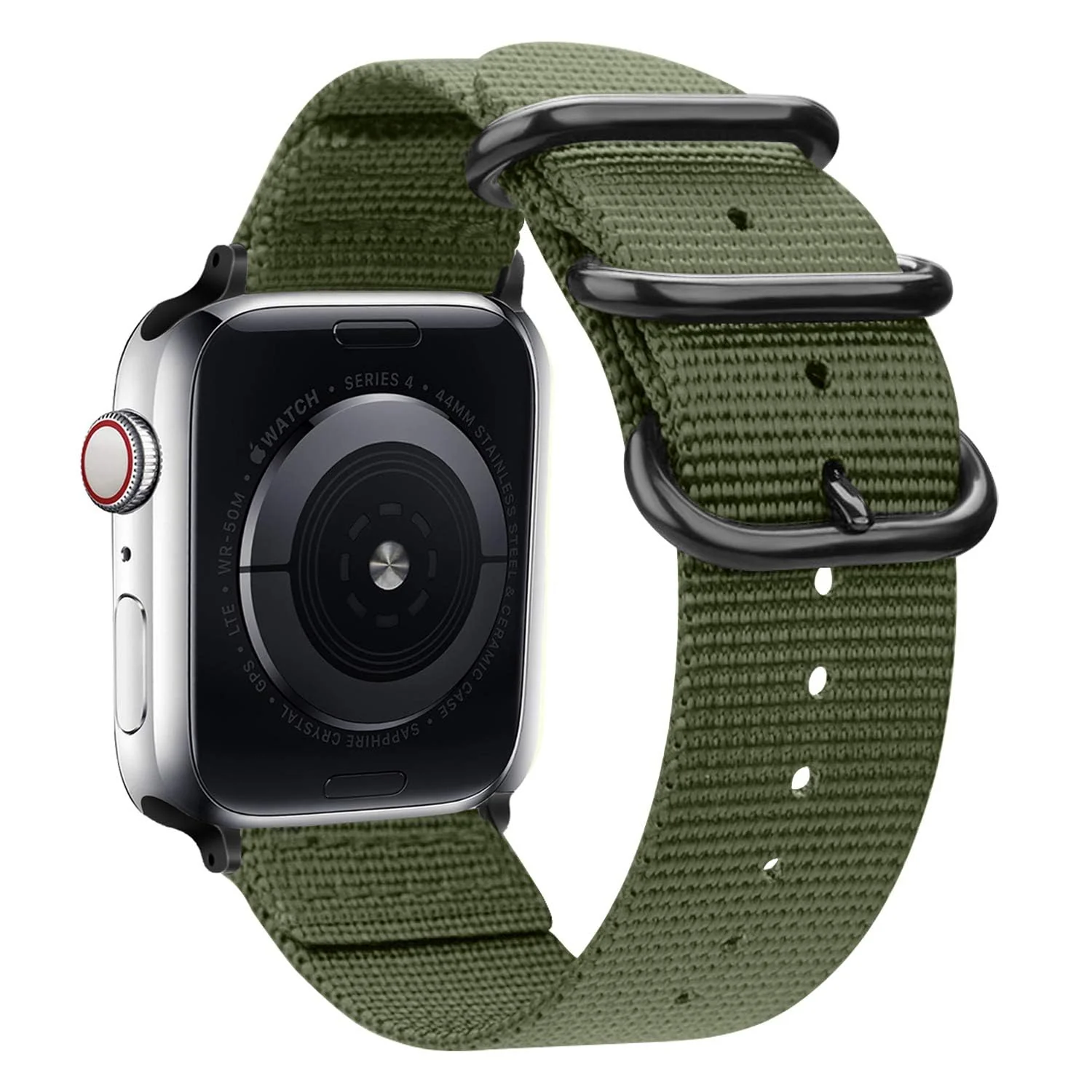 DL3 Mobilak Nylon Solo Loop Stretchy Straps For Apple Watch Band 49mm 45mm 44mm 42mm 41mm 40mm 38mm, Elastic Wristbands for iwatch Series 8 Ultra 7 6 5 4 3 2 1 Se (B. ArmyGreen, 38MM/40MM/41MM) - Black