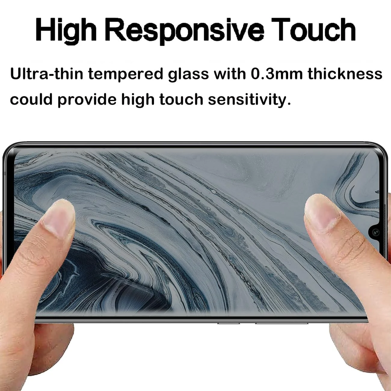 DL3 Mobilak Screen Protector for Xiaomi Mi Note 10 Lite UV Glass Fingerprint Reader Support 3D Curved Anti-Spy Tempered Glass Screen Protector With Back Screen Carbon Fibre - Privacy