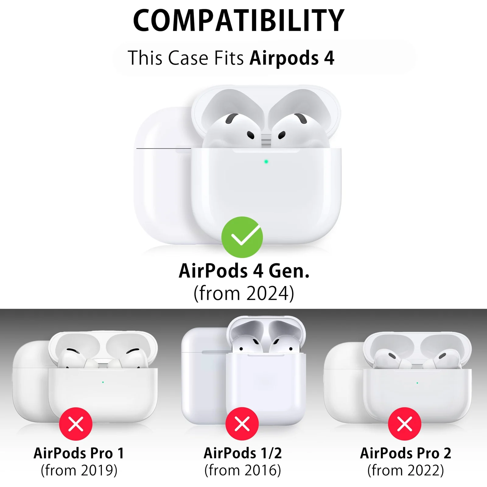 DL3 Mobilak AirPods 4 Case With Lock Lid, Rugged for AirPods 4th Generation (2024) Cool Protective Cover for Men Full-Body Armor Shockproof Skin Shell With Carabiner - Black Green