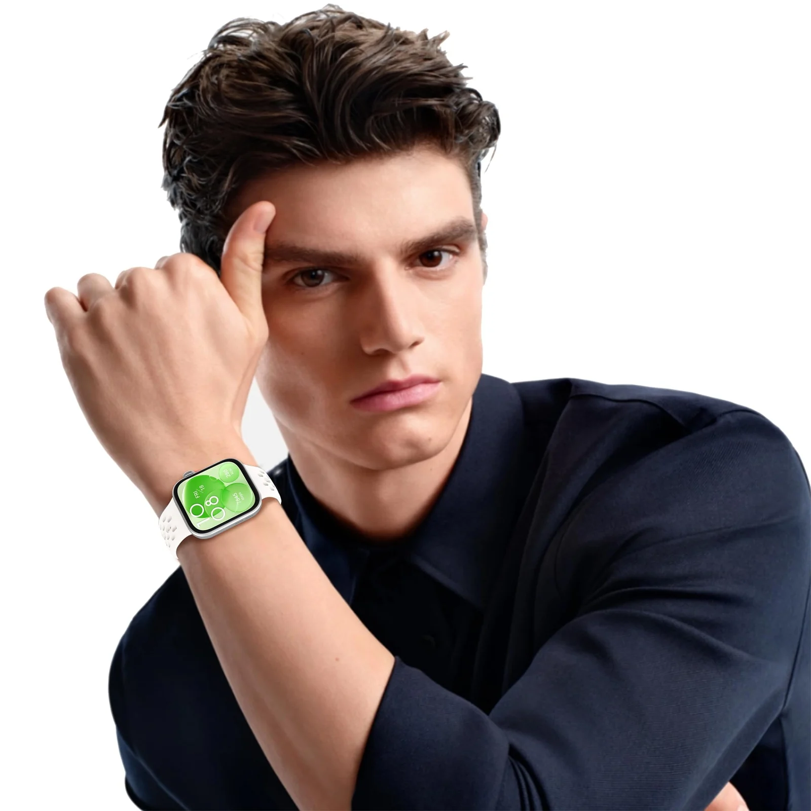 DL3 Mobilak Silicone Mesh Breathable Straps for Huawei Watch Fit 4 Pro Strap. Wristband Bands Bracelet Sports Bracelet Quick Release Adjustable Armband for Huawei Watch Fit 4/Fit 3 - White