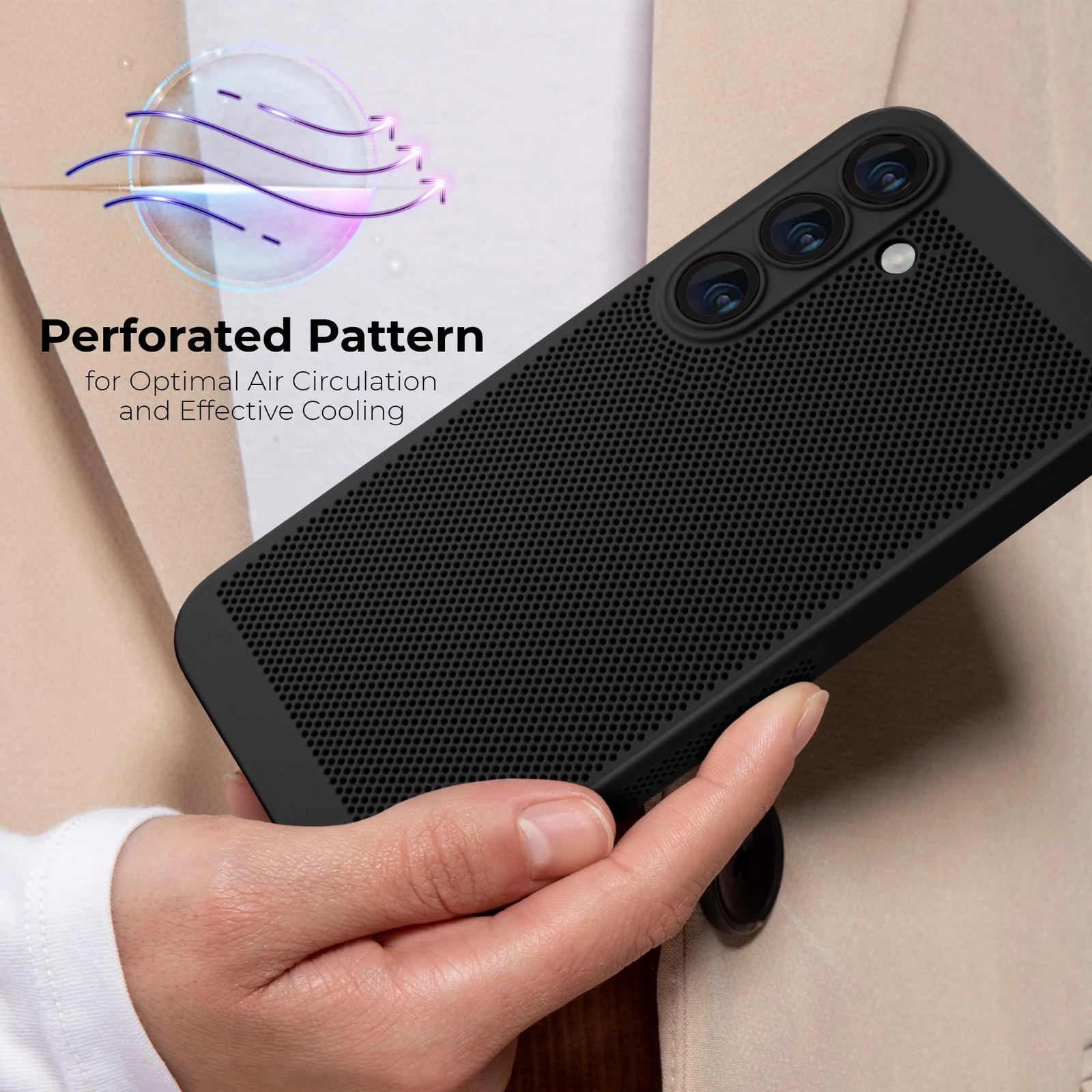 DL3 Mobilak PC Protective Case for Samsung Galaxy A16 5G / 4G with Camera Protection and Shockproof Design - Black