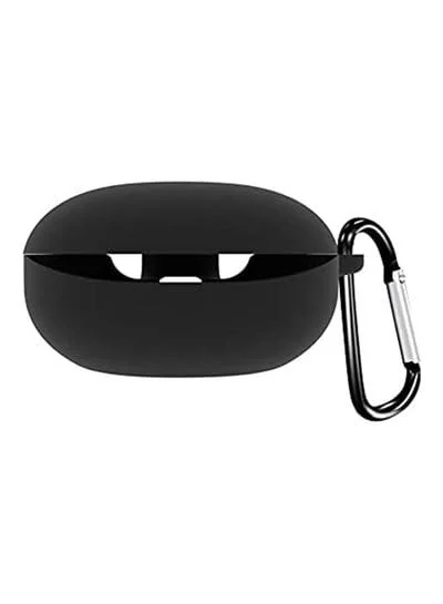 DL3 Mobilak Silicone Case Compatible with Soundcore Life P3 Earbuds, Soft Silicone Protective Case Cover, Shockproof Sleeve with Carabiner - Black