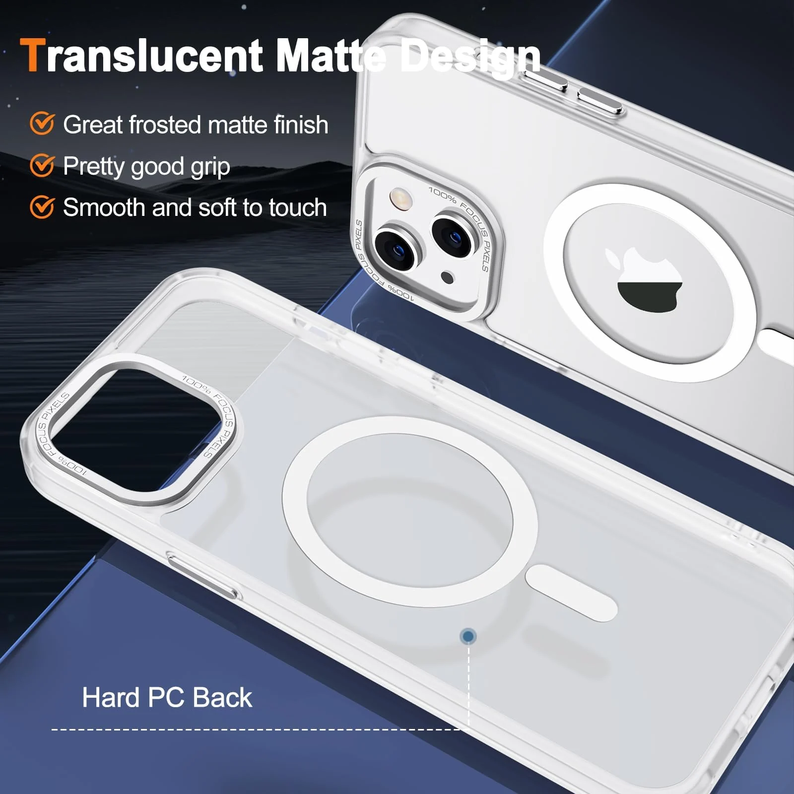 DL3 Mobilak Wallet Case with Card Slot for iPhone 15 (6.1 Inch) with Ring Holder and Magnetic Car-Mount Support - White