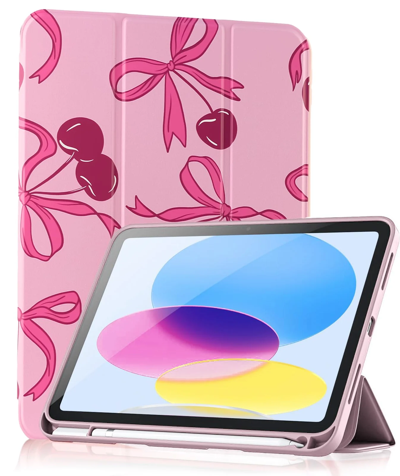 DL3 Mobilak iPad (A16) 11th Generation 11 Inch 2025/10th Generation 10.9 Inch 2022 with Pencil Holder, iPad 10 Flexible TPU Back Shell Smart Trifold Stand Protective Cover Auto Wake/Sleep - Style 4