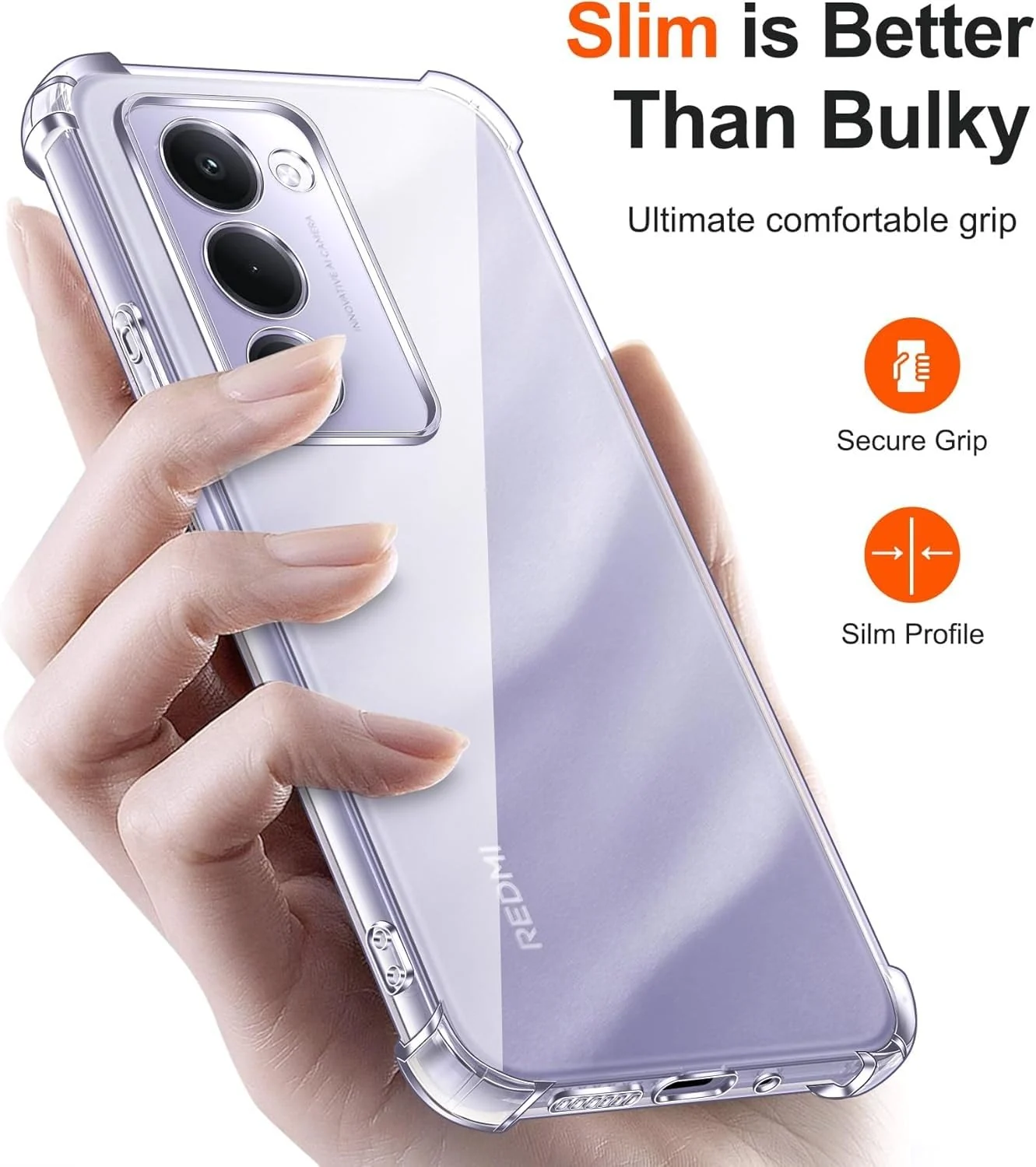 DL3 Mobilak Clear TPU Case for Xiaomi Redmi 15 4G / 5G, Camera protection, Shock-absorbing protection, Scratch-resistant surface - Clear