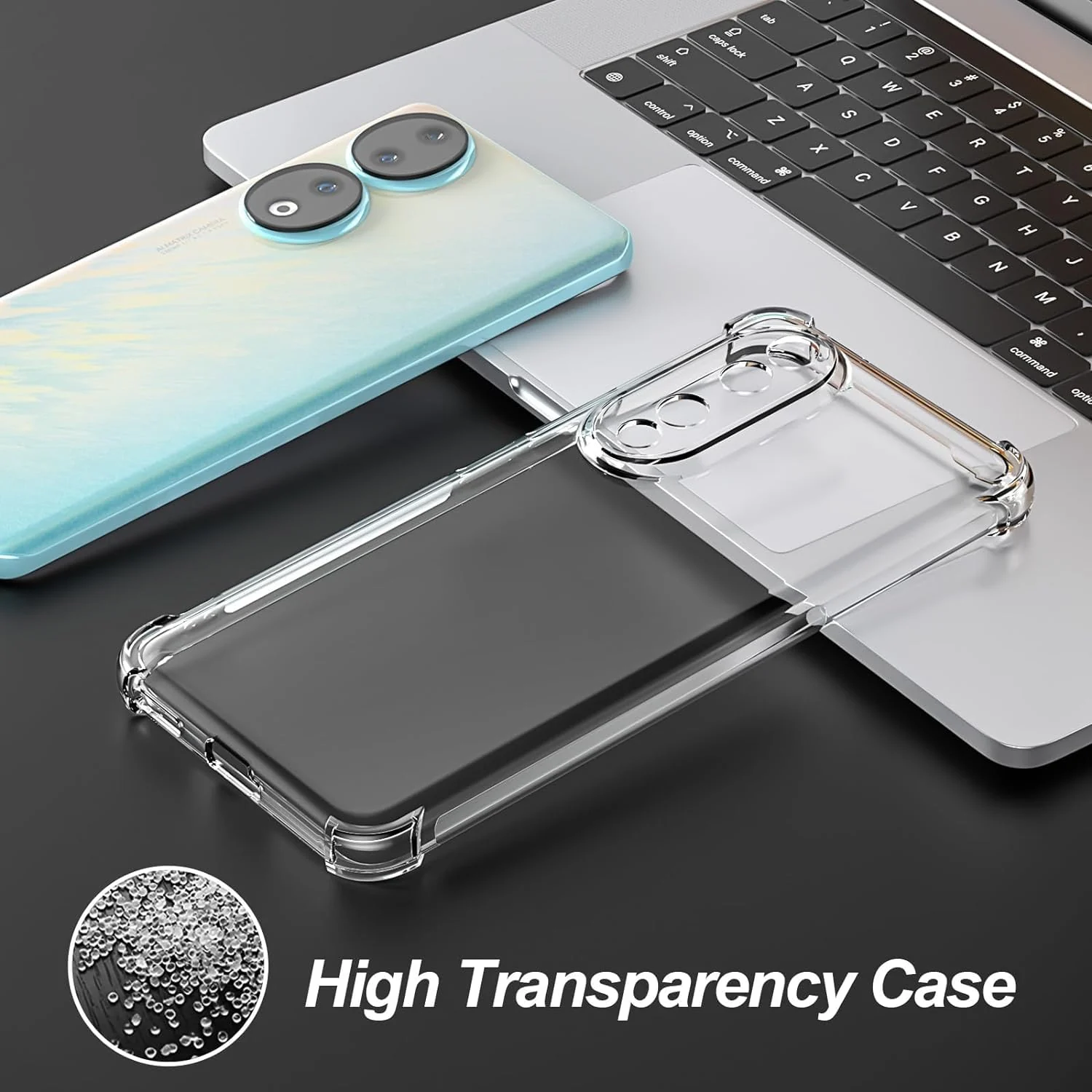 DL3 Mobilak Clear TPU Protective Case for Honor 90 with Camera Protection and Shockproof Design - Clear